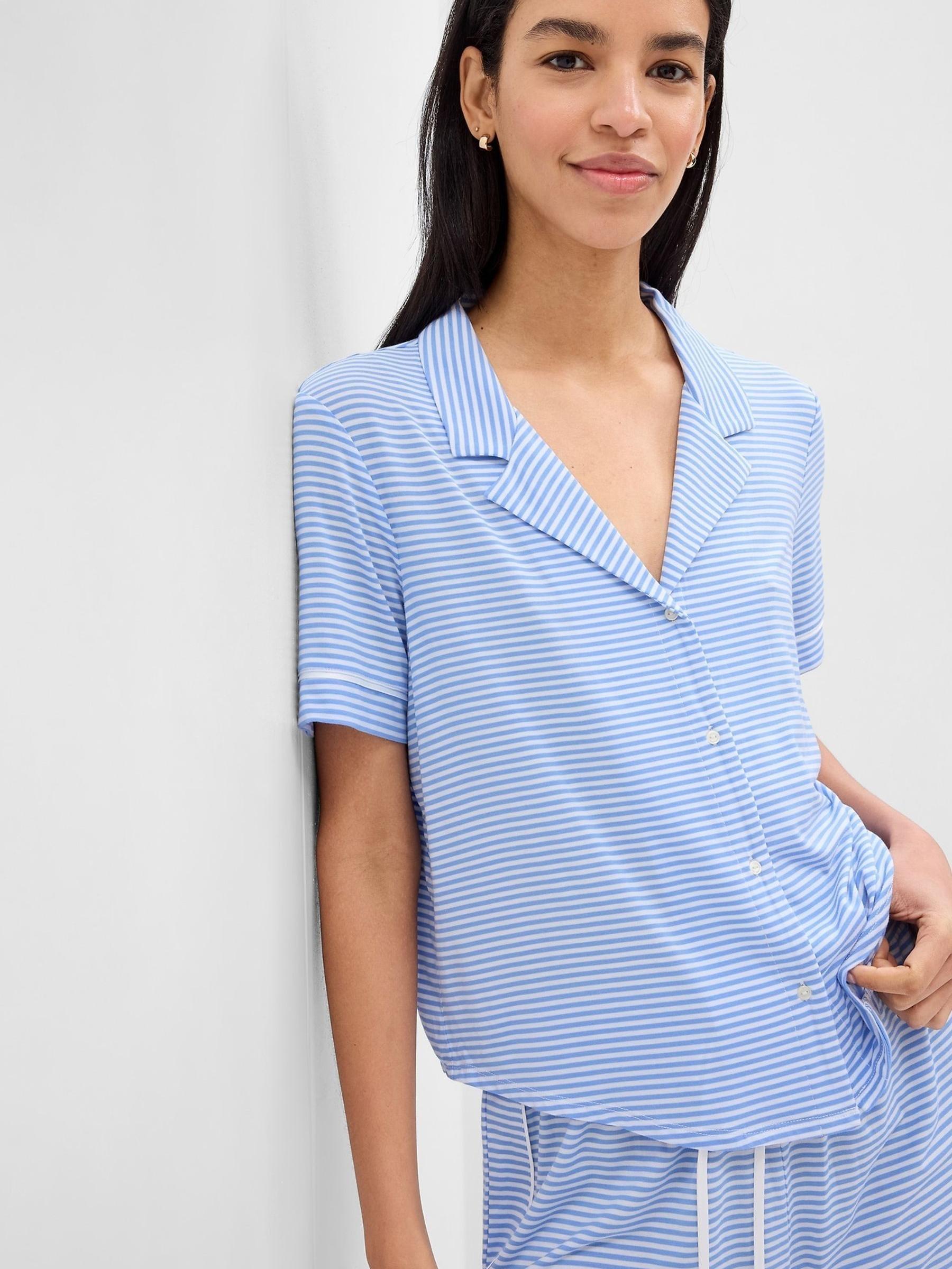 Blue Pyjama Shirt - Image 1 of 2