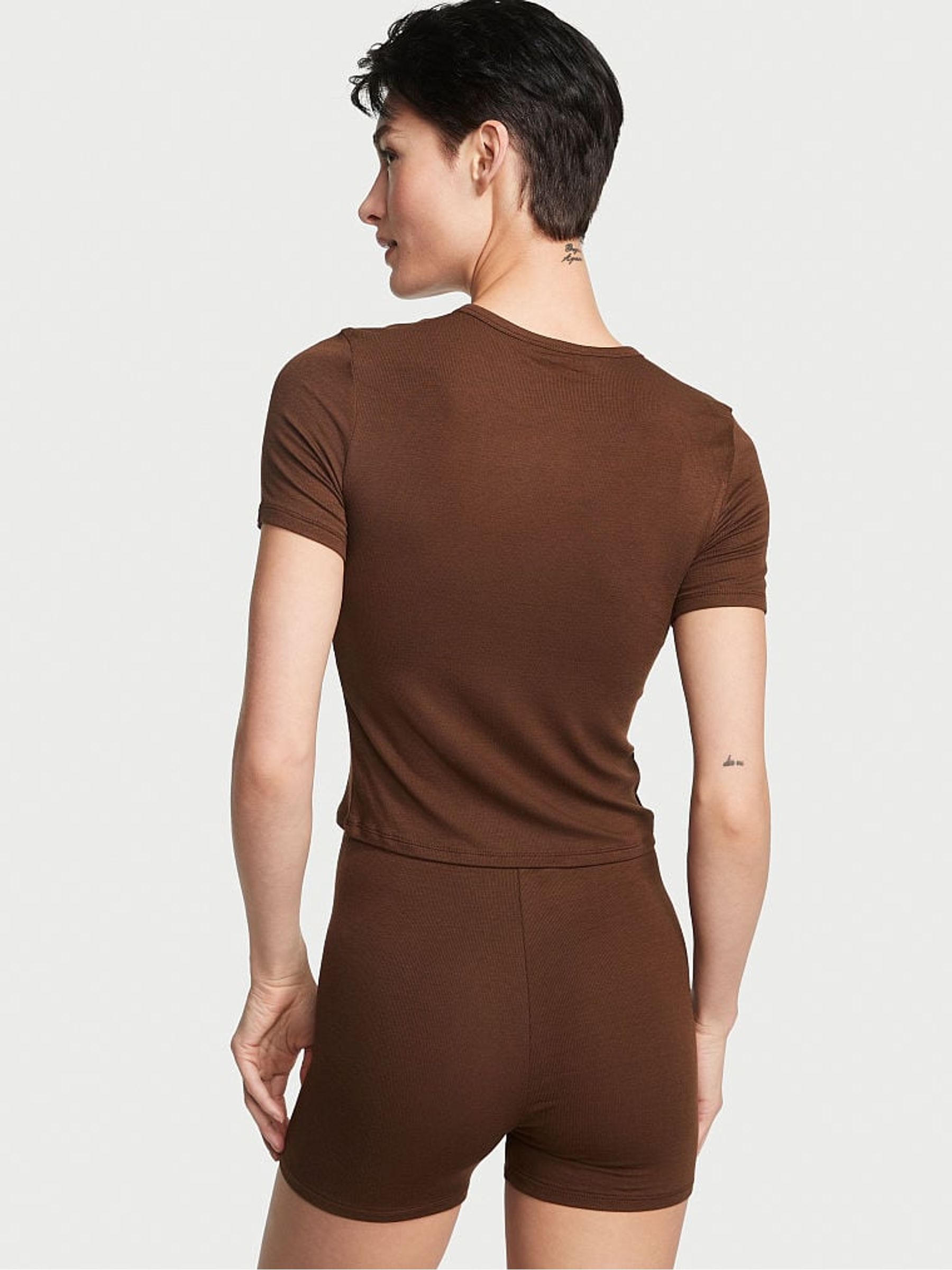 Dark Brown Modal Short Pyjamas - Image 2 of 3
