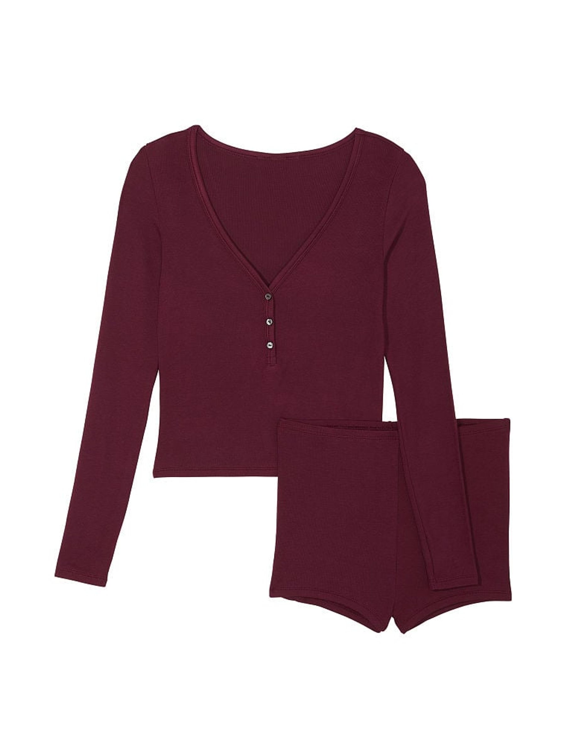 Kir Red Modal Short Pyjamas - Image 3 of 3