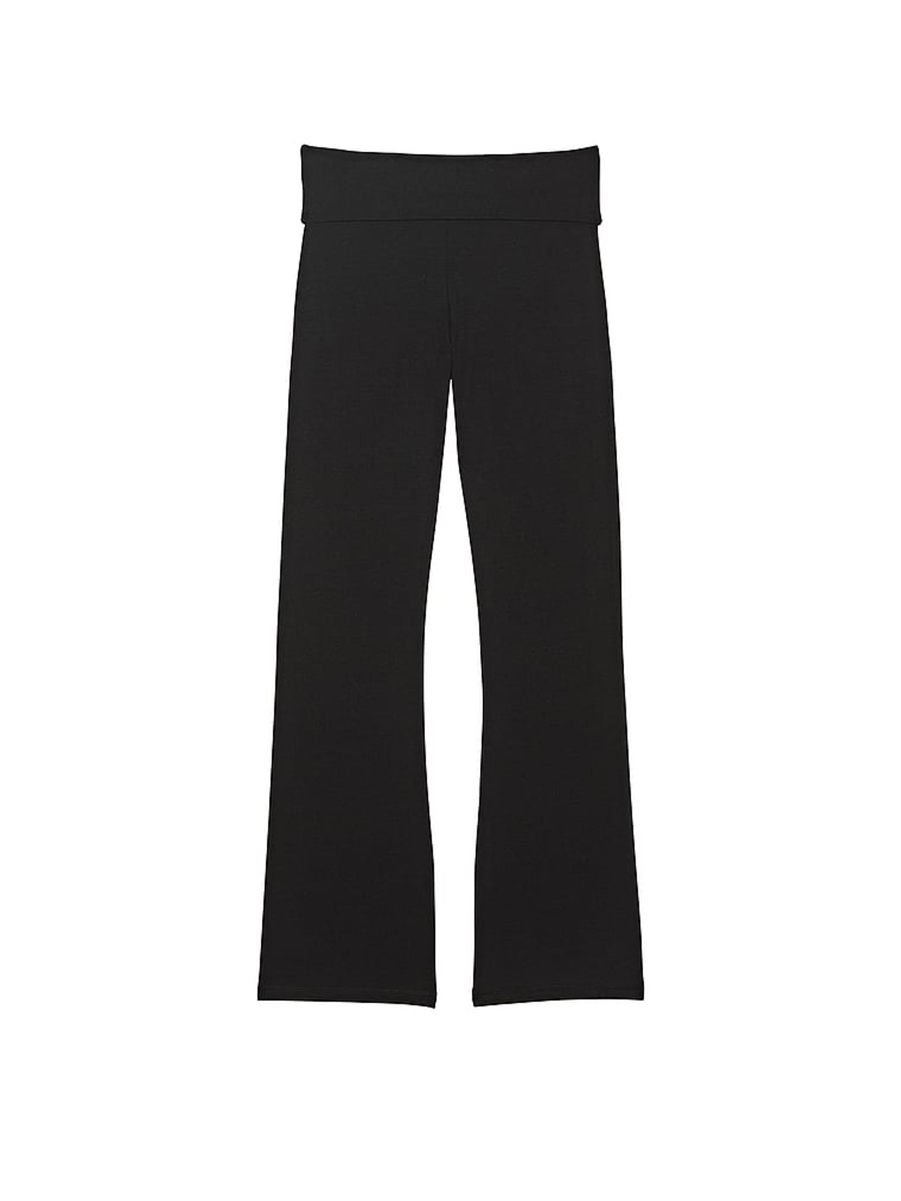Pure Black Graphic Foldover Yoga Foldover Flare Legging - Image 3 of 3