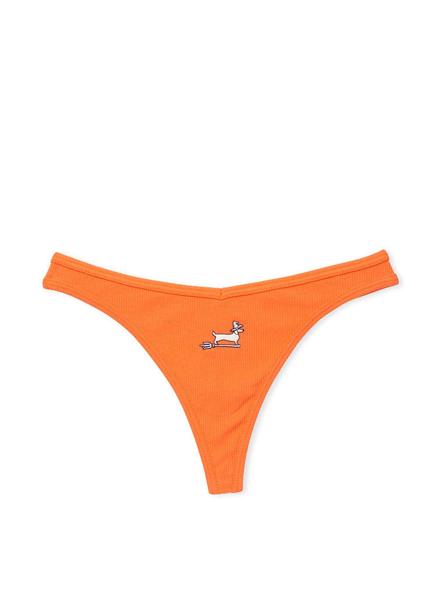 Orange Dog Cotton Thong Knickers - Image 3 of 3