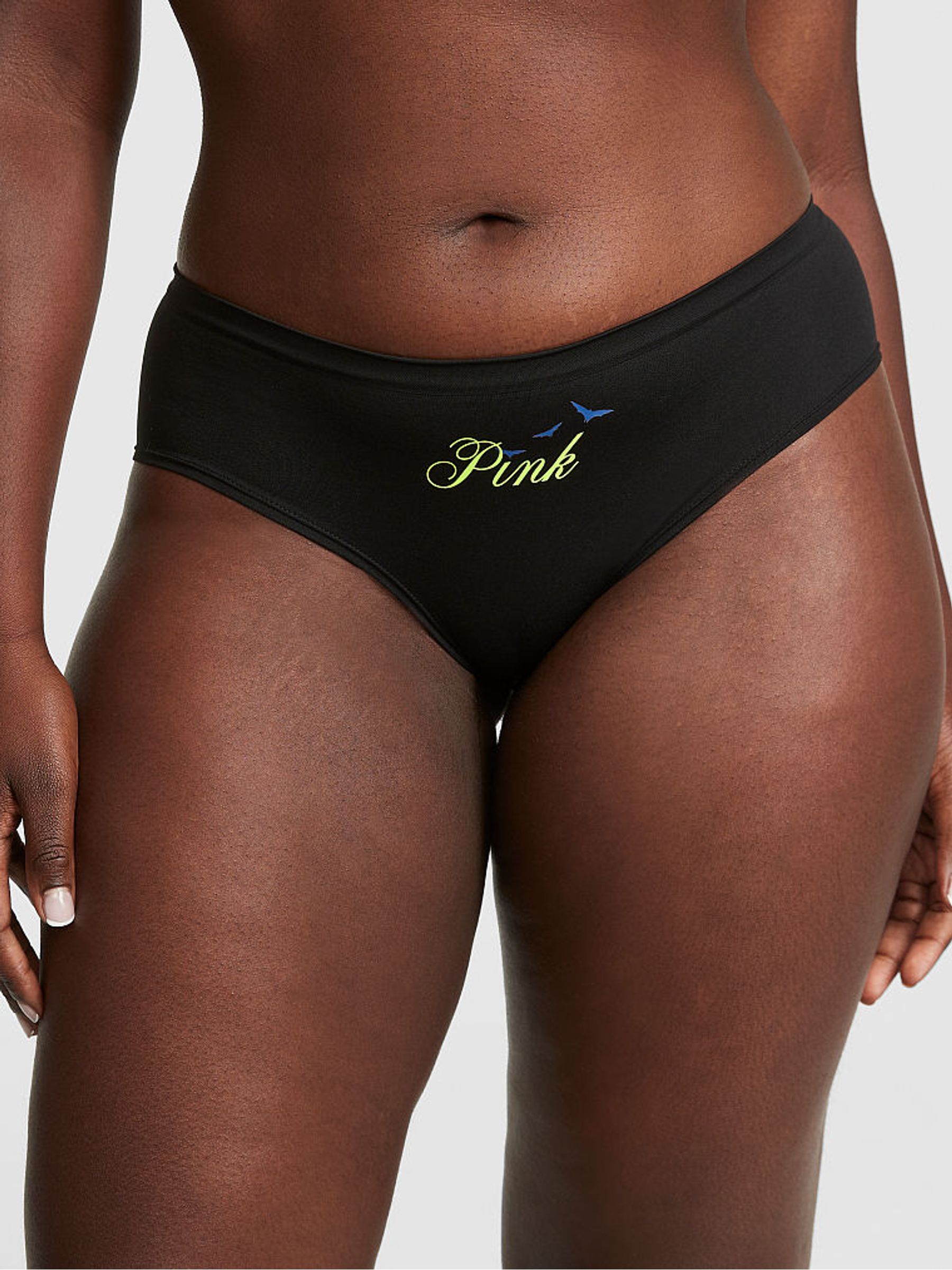 Pure Black Bat Hipster Seamless Knickers - Image 1 of 3