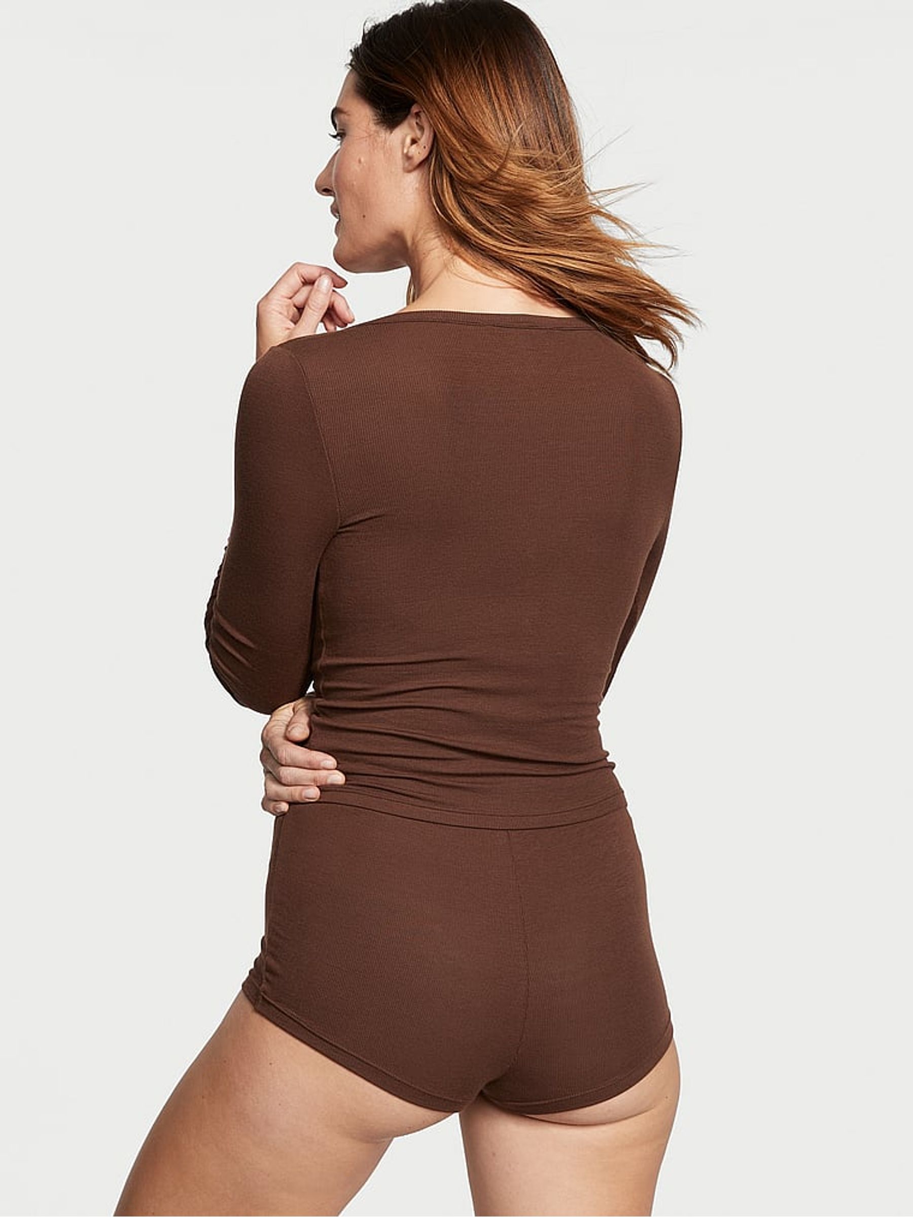 Dark Brown Modal Short Pyjamas - Image 2 of 3