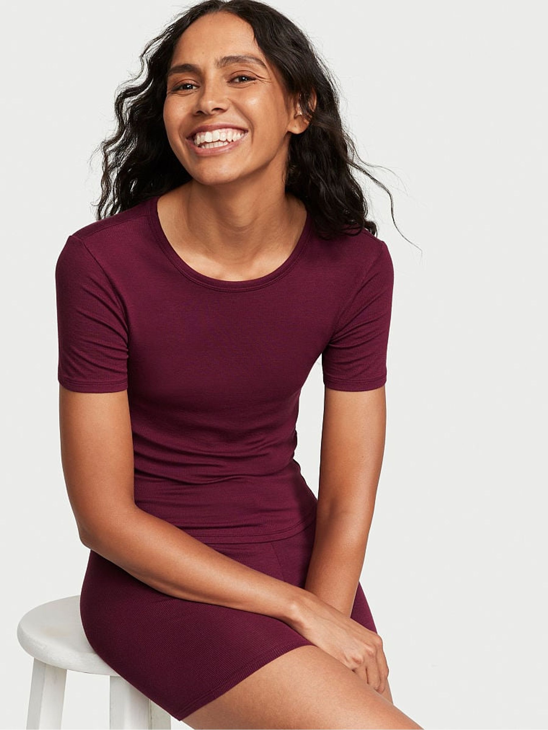 Kir Red Modal Short Pyjamas - Image 1 of 3