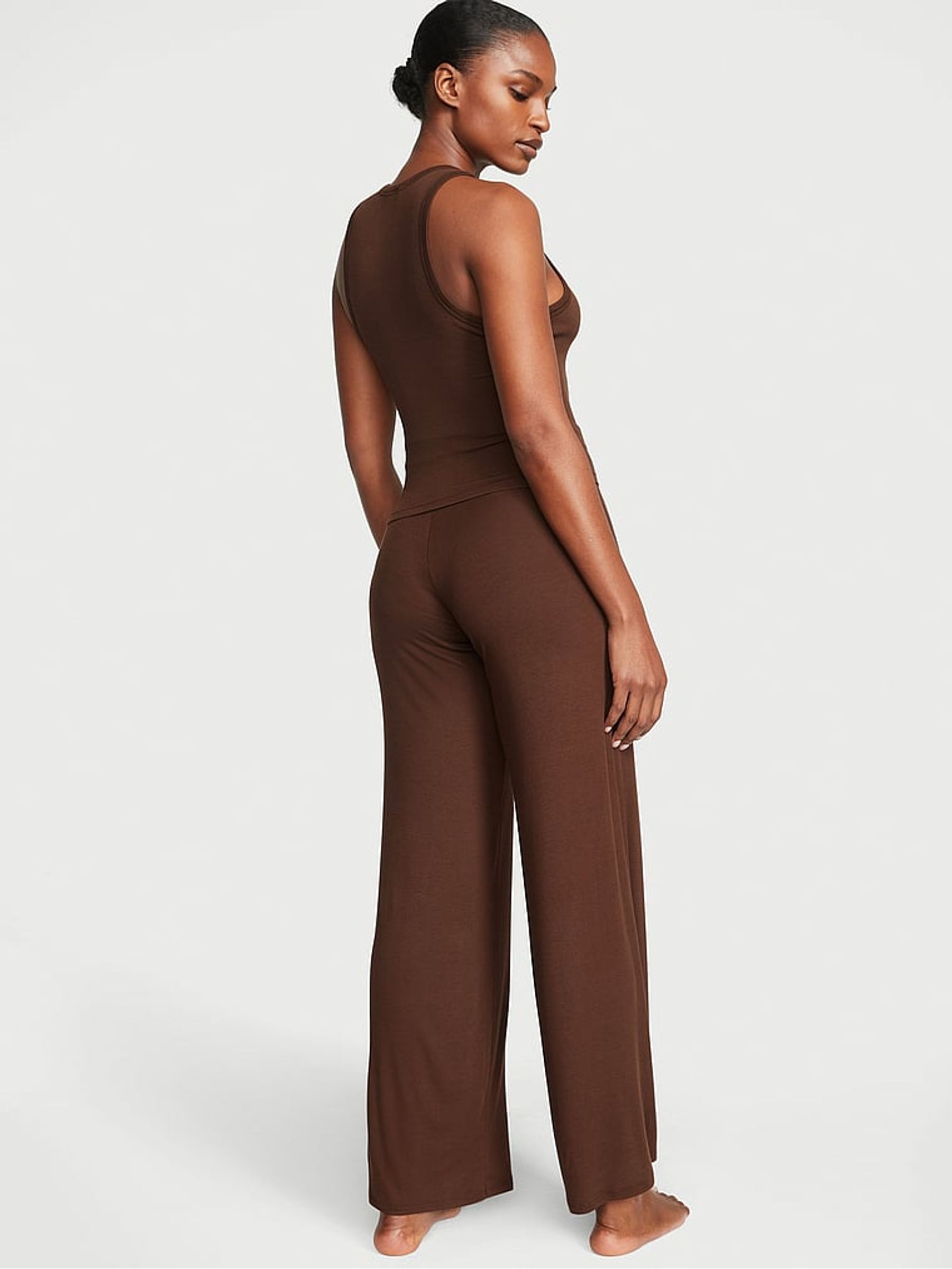 Dark Brown Tank Long Pyjamas - Image 2 of 3