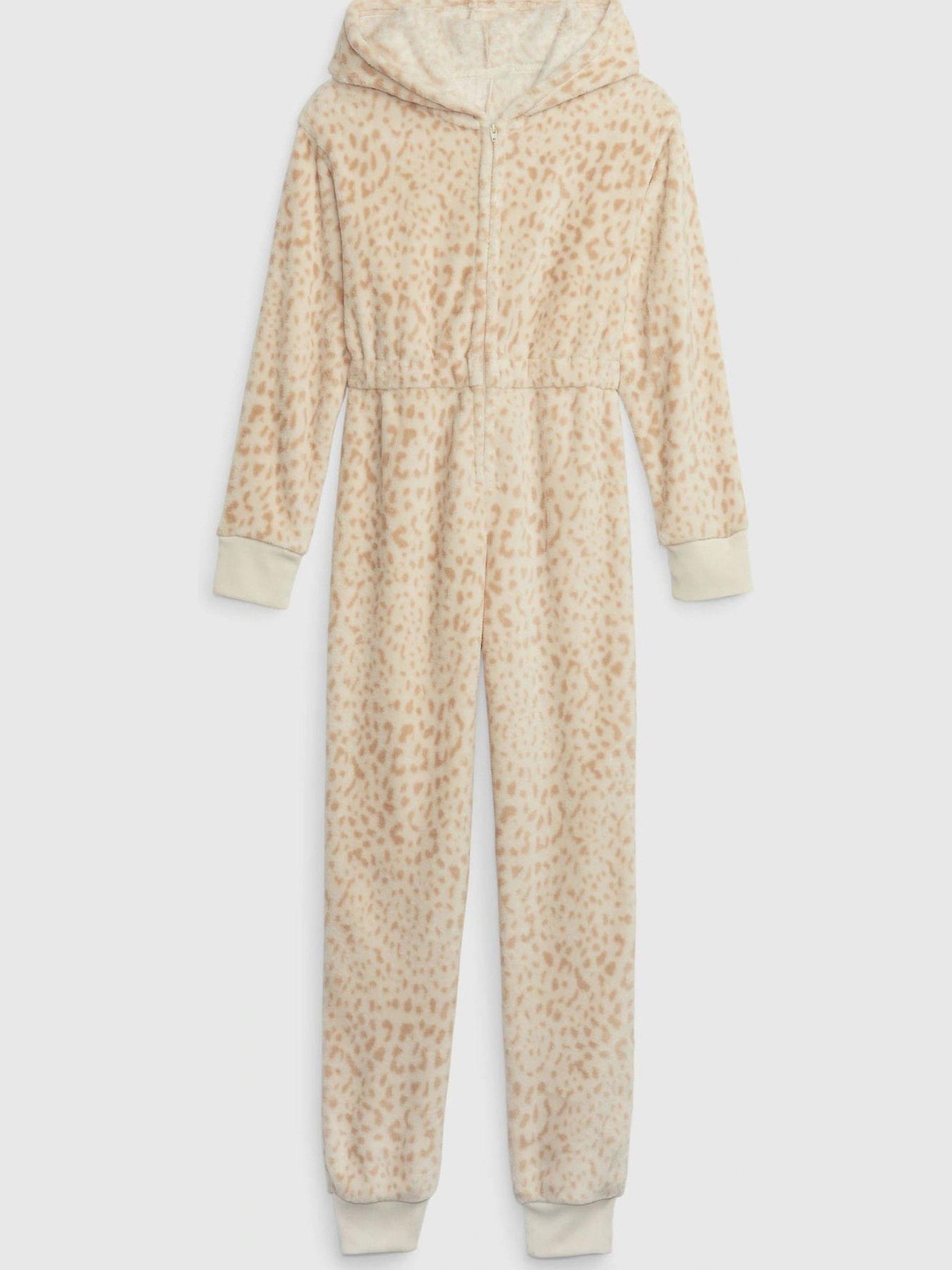 Neutral Leopard Print Pyjama One-Piece - Image 1 of 2