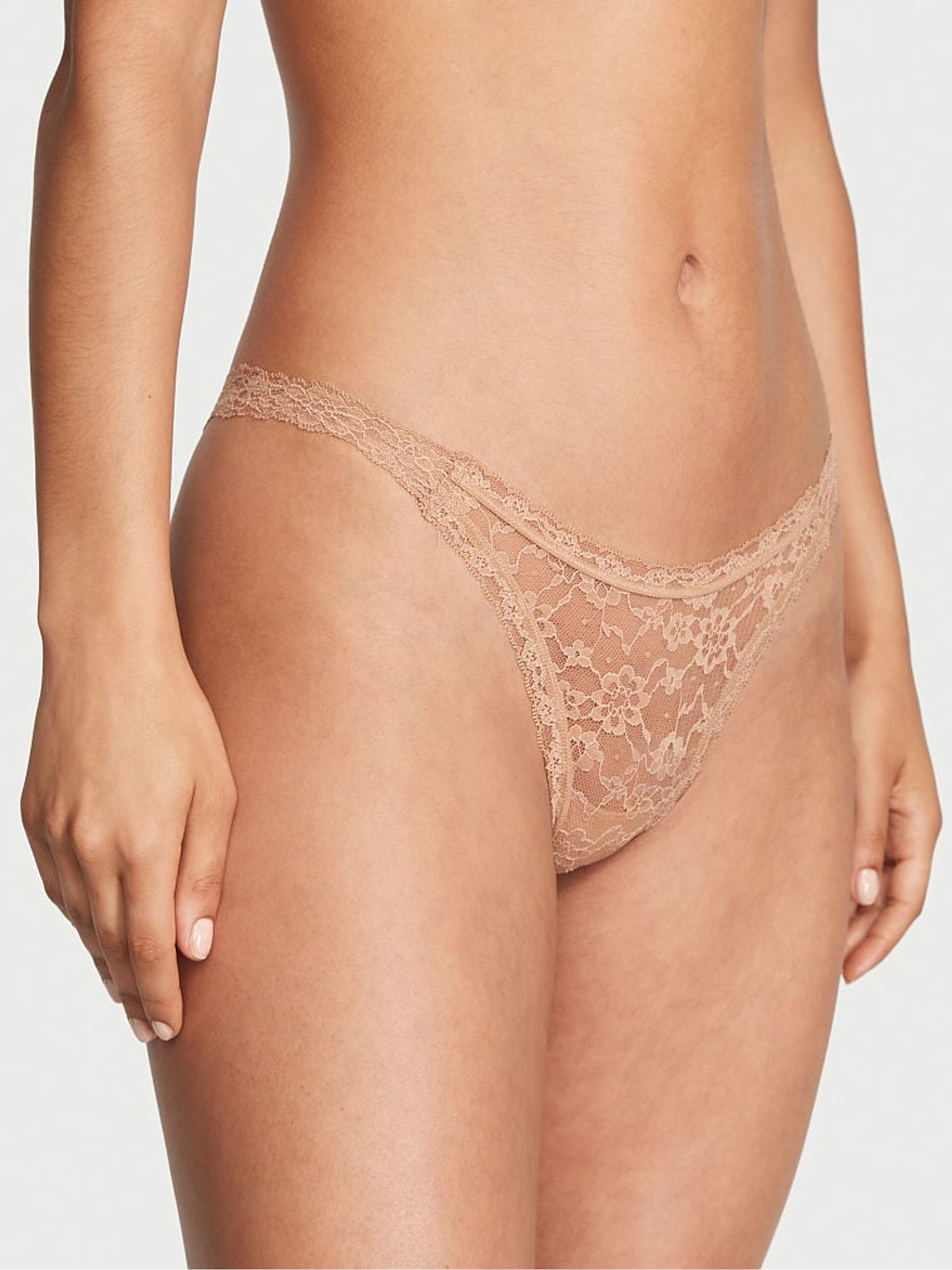 Praline Nude Brazilian Knickers - Image 1 of 3