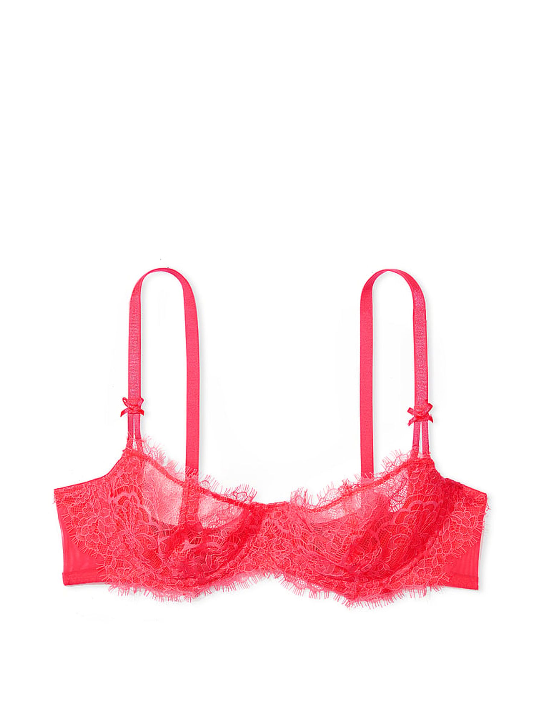 Hottie Pink Wicked Unlined Lace Balcony Bra - Image 3 of 3