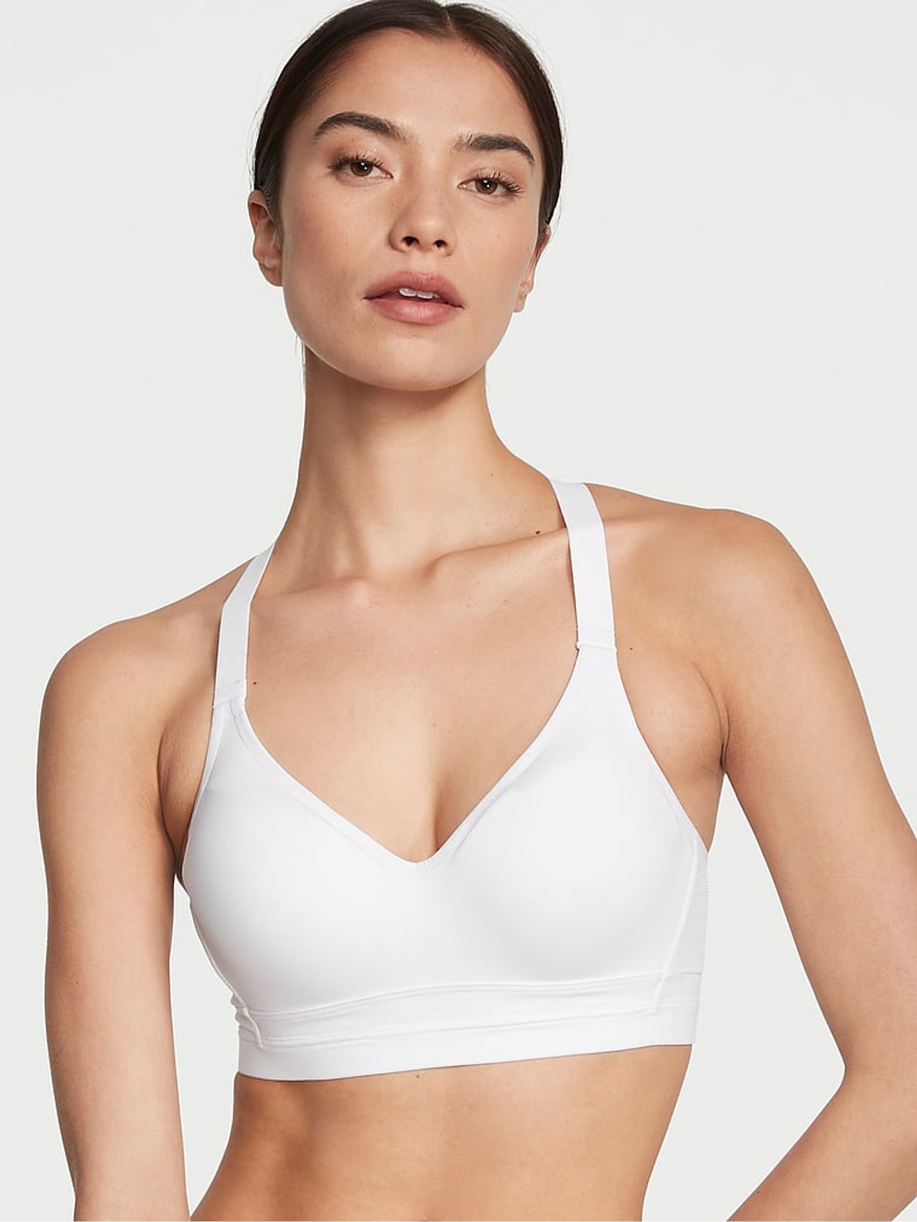 White Incredible Plunge Sports Bra - Image 1 of 3