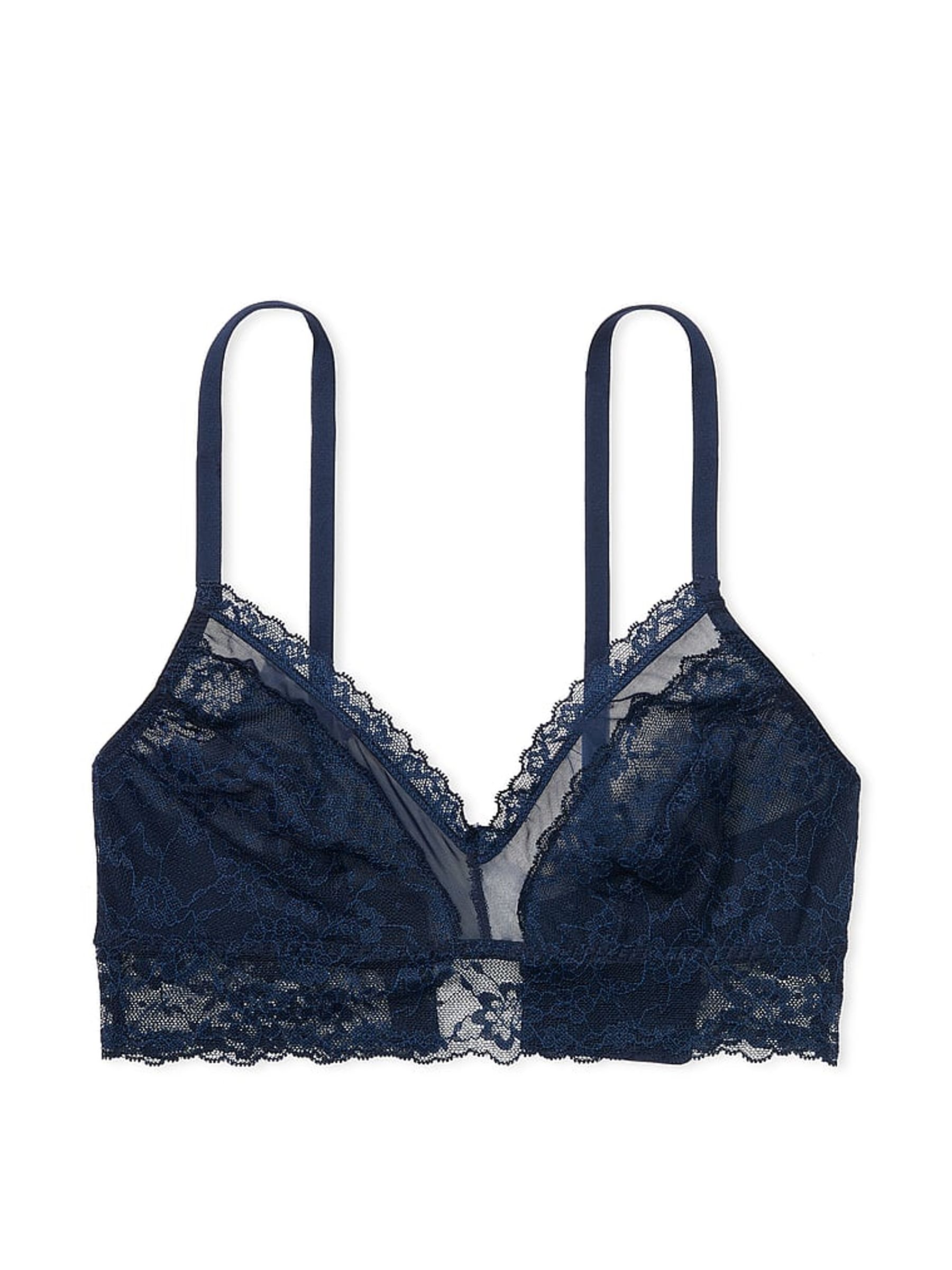 Noir Navy Blue Posey Lace Bralette Bra - Image 3 of 3
