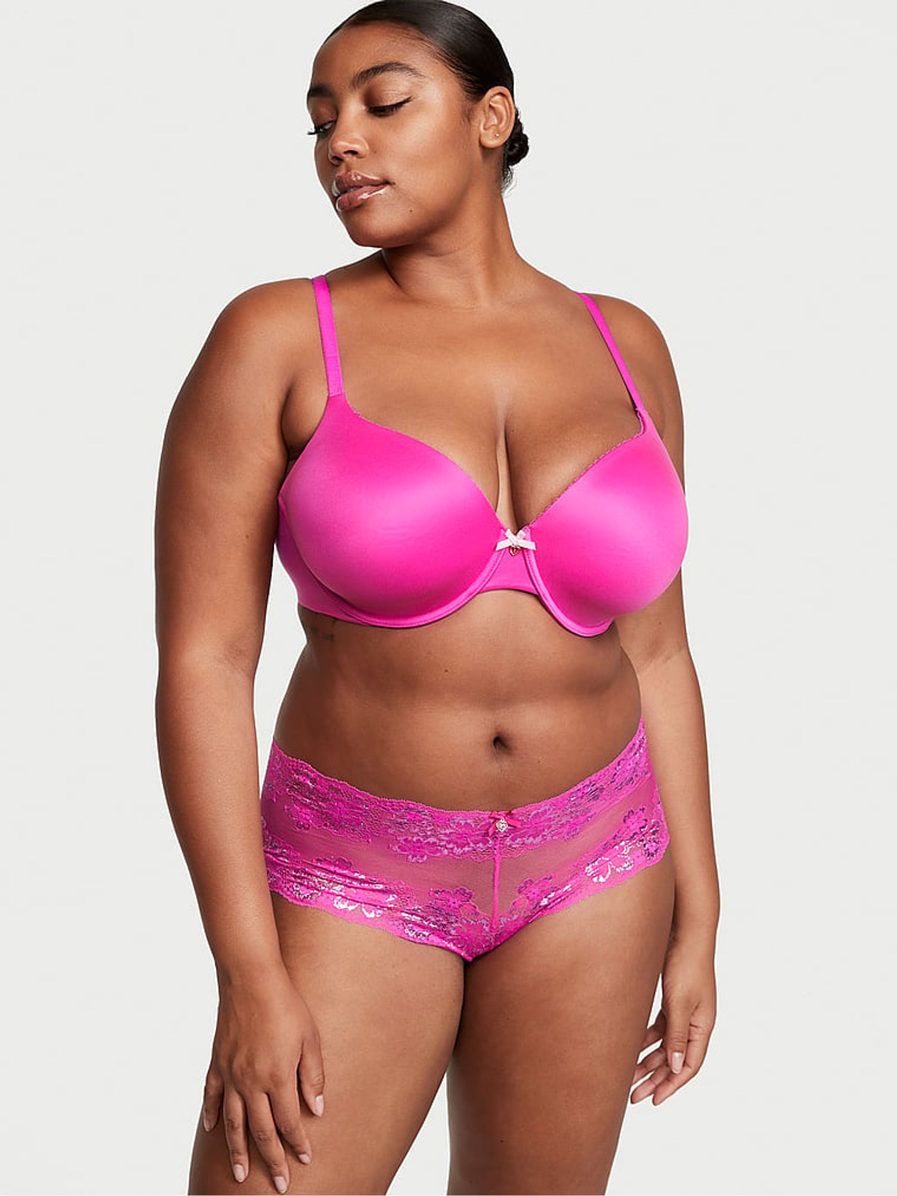 Fuchsia Frenzy Pink Lace Short Knickers - Image 3 of 4