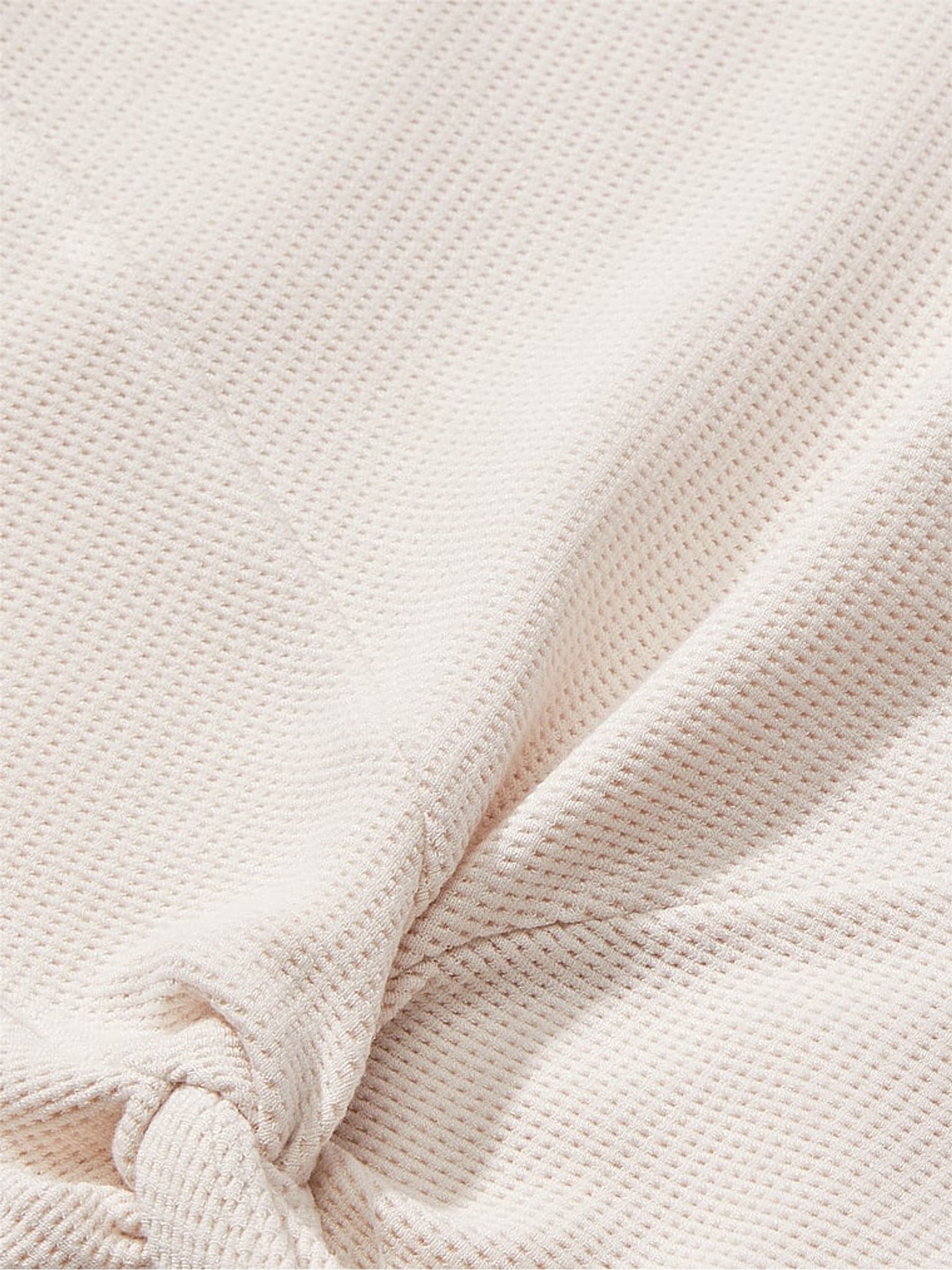 Linen White Double Knit Waffle Twist Top - Image 3 of 4