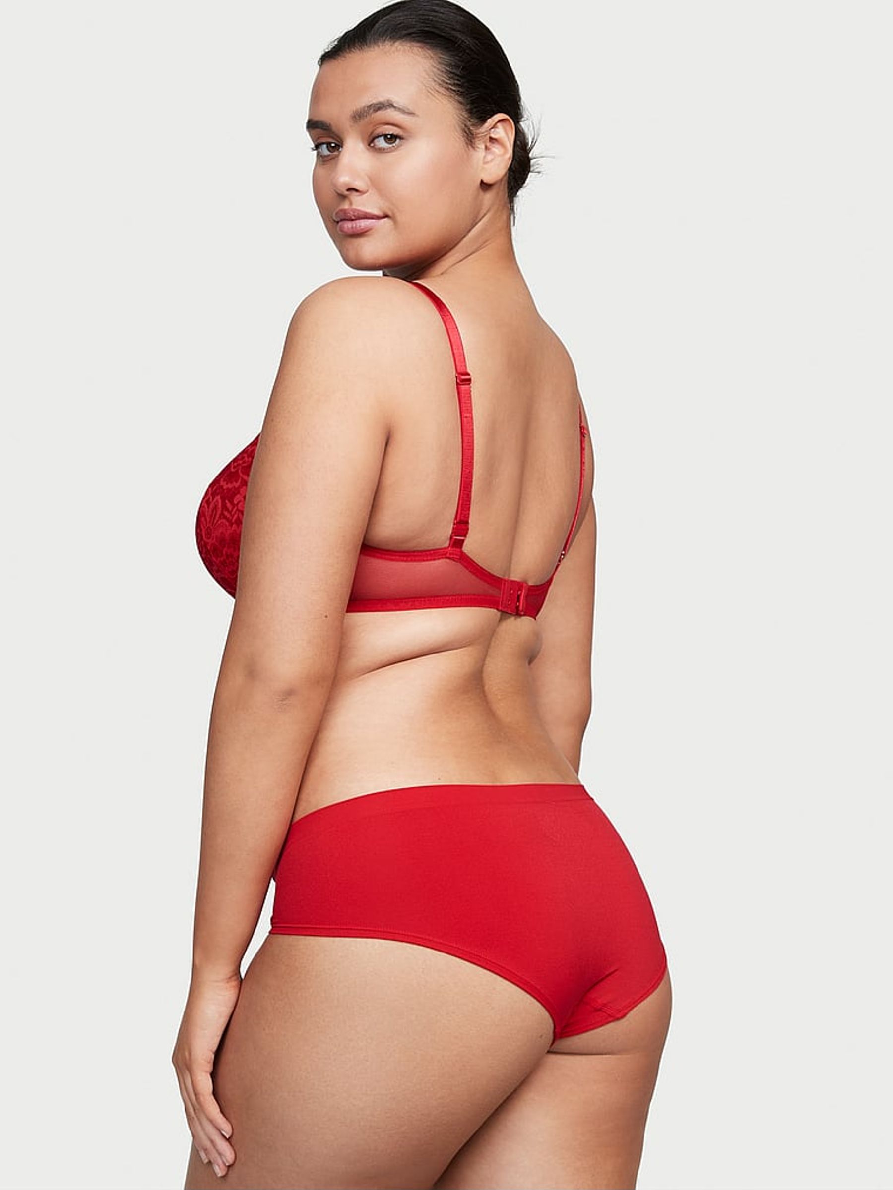 Lipstick Red Smooth Seamless Hipster Knickers - Image 2 of 3