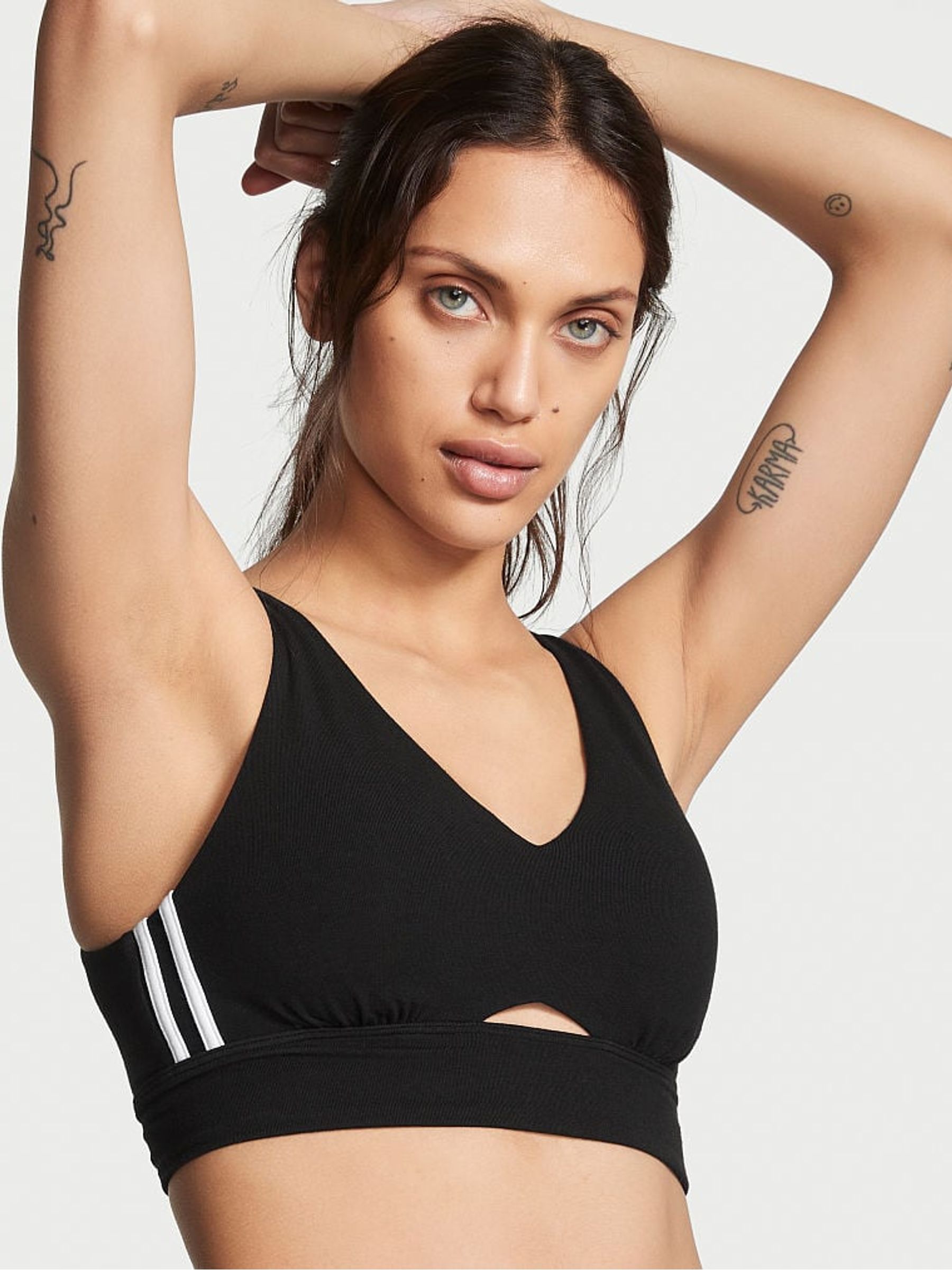 Pure Black Body Cotton Bra - Image 1 of 3