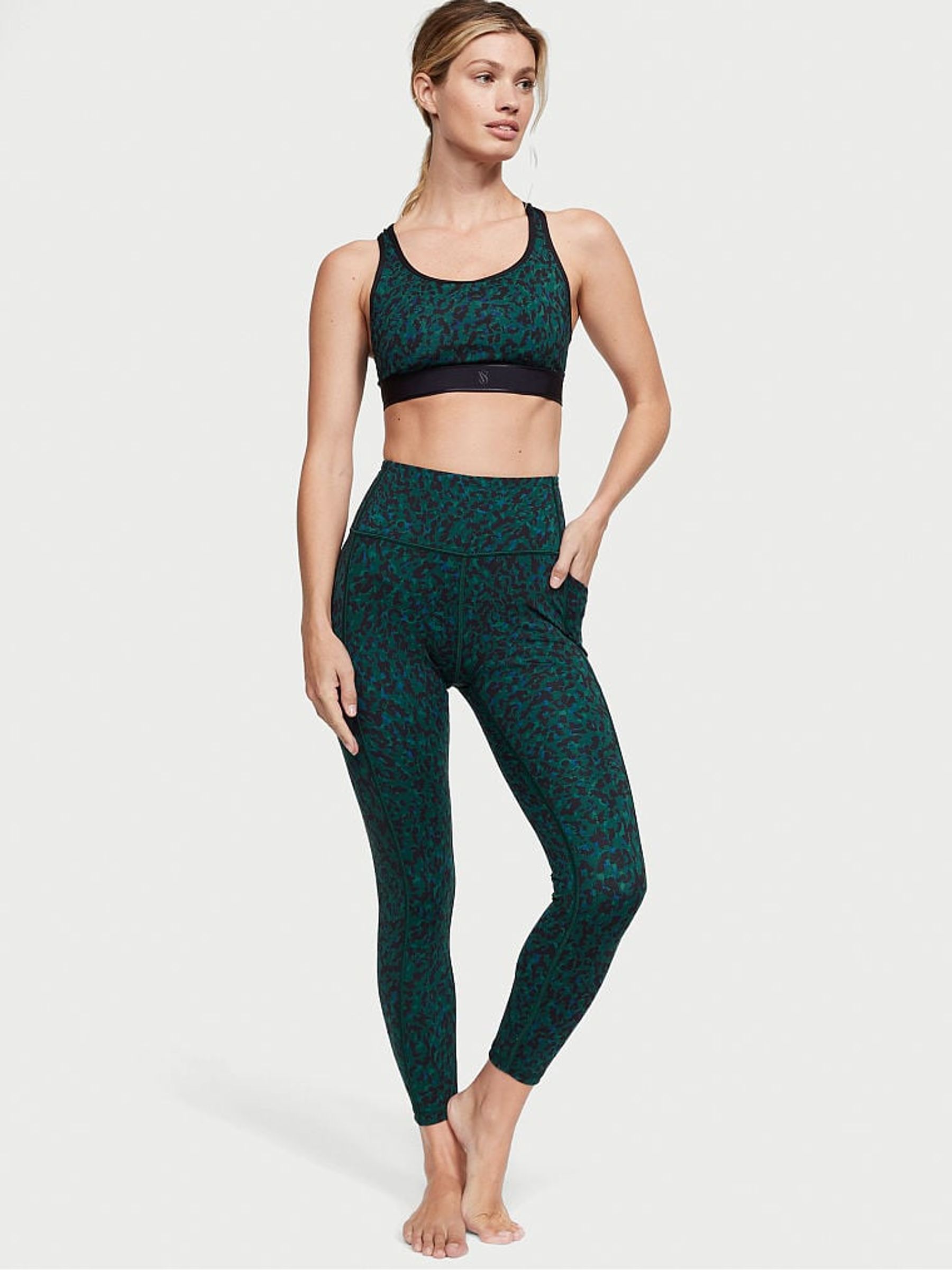 Blue Leopard Regular VS Essential Pocket Legging - Image 1 of 3