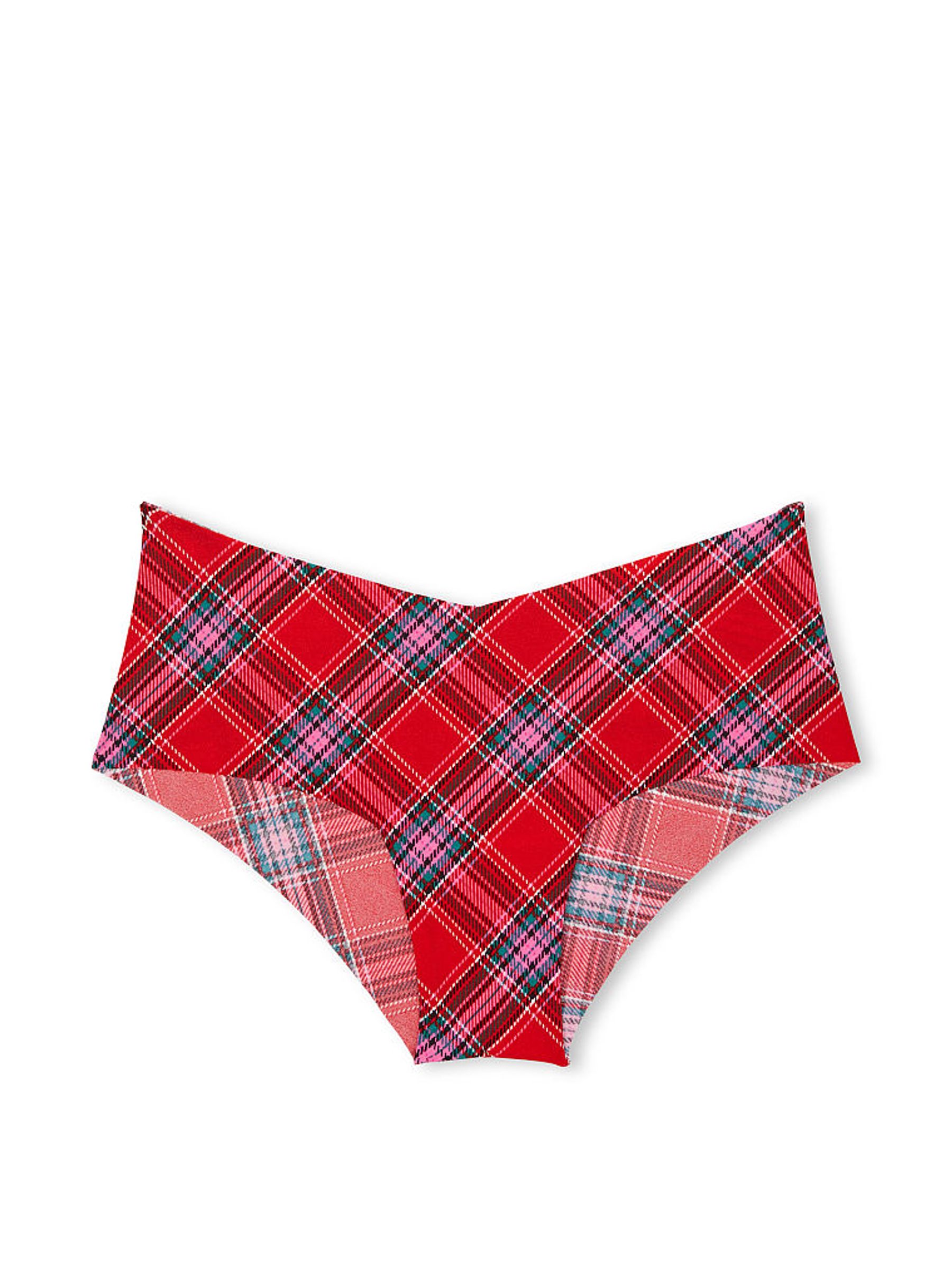 Lipstick Red Beautiful Tartan Smooth Cheeky Knickers - Image 3 of 3