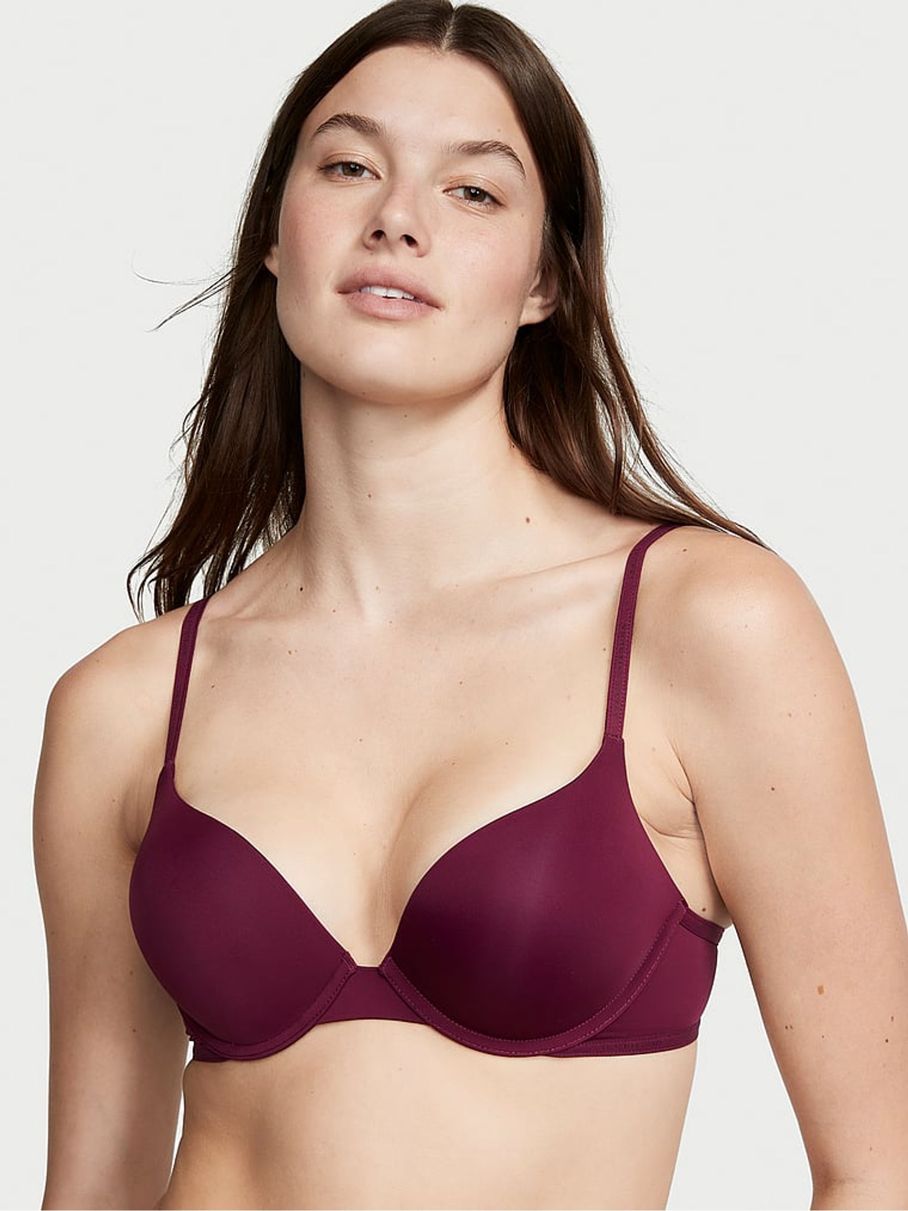 Kir Red Foldover Logo Add 2 Cups Push Up Bra - Image 1 of 3