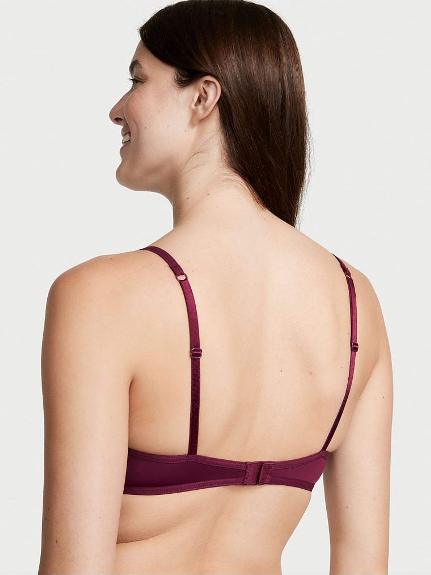 Kir Red Foldover Logo Add 2 Cups Push Up Bra - Image 2 of 3