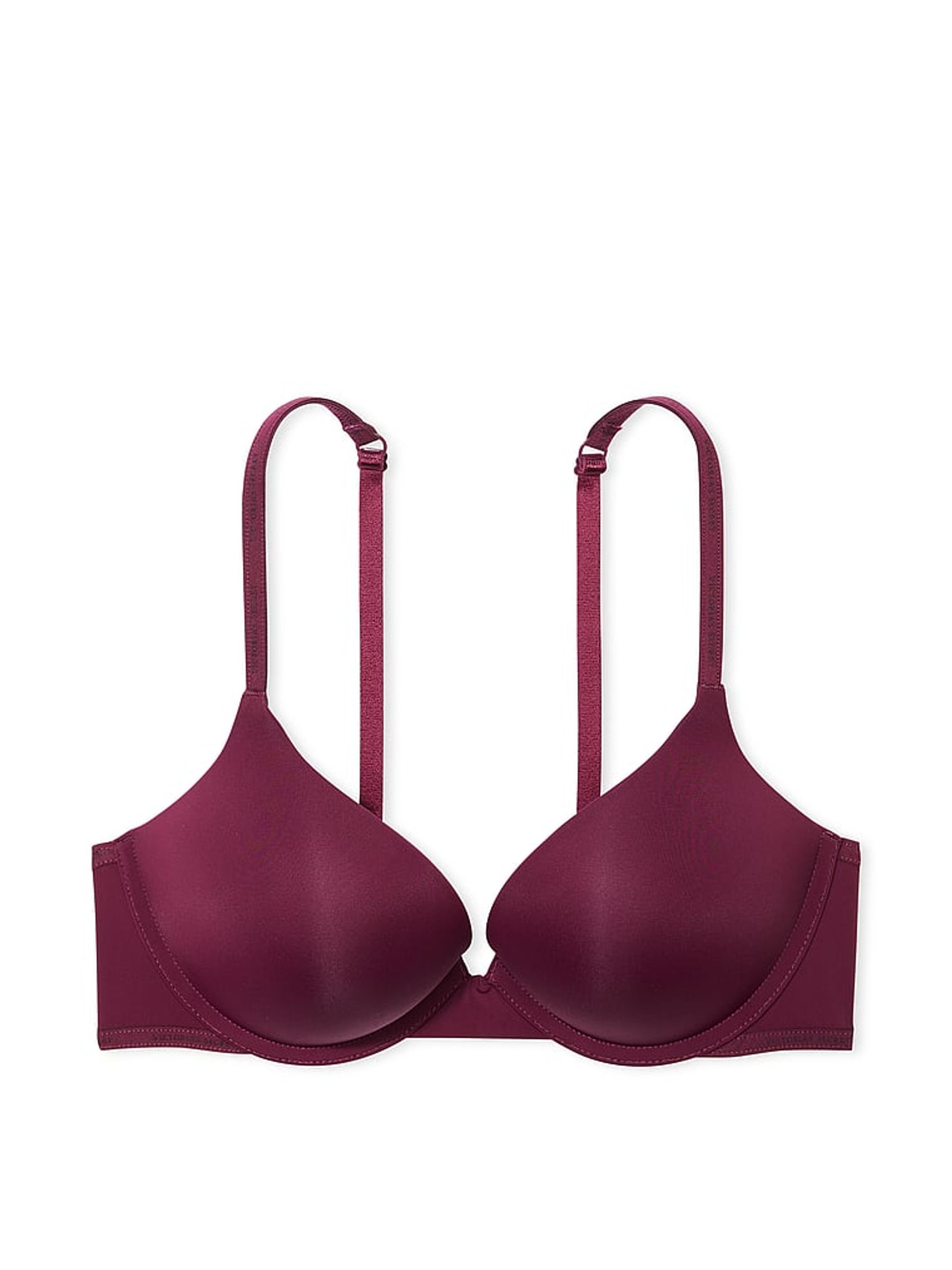 Kir Red Foldover Logo Add 2 Cups Push Up Bra - Image 3 of 3