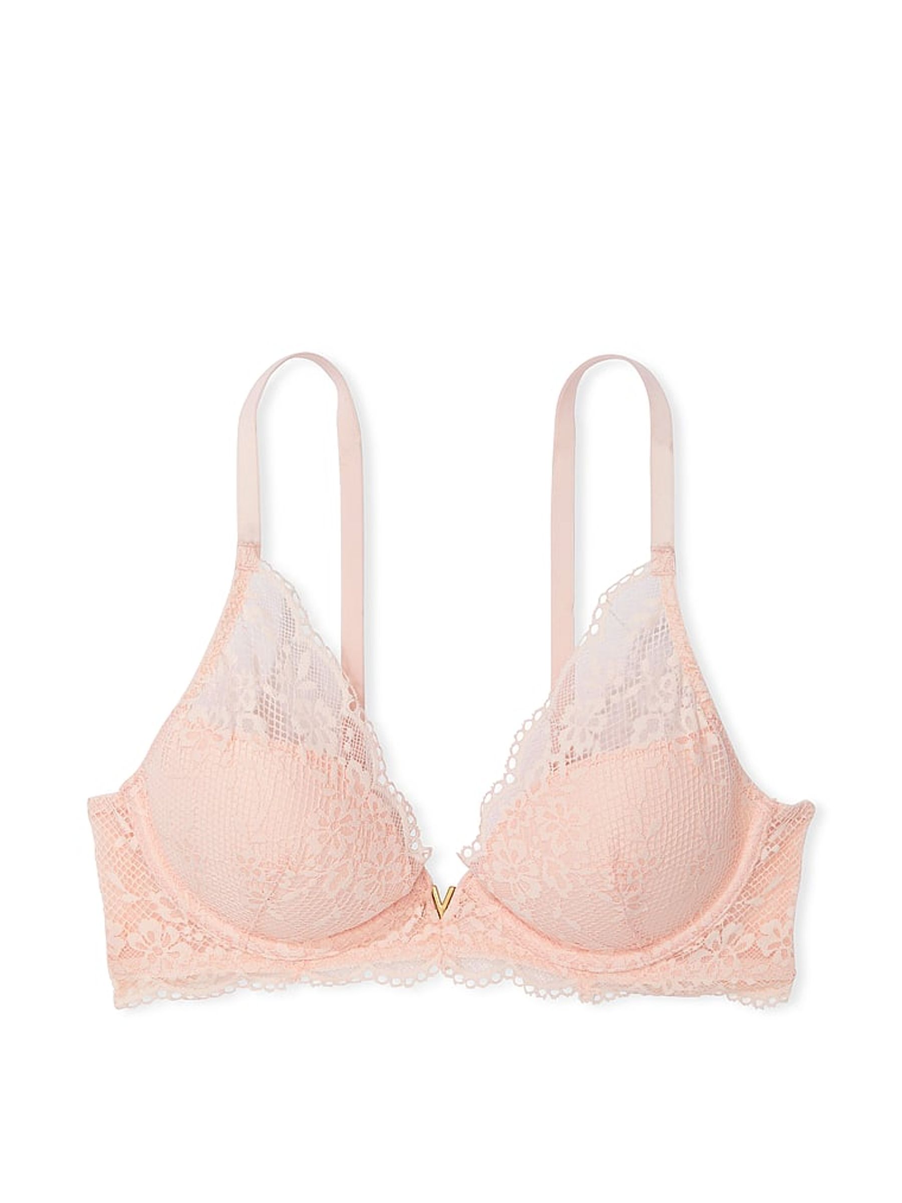 Purest Pink Lace Half Pad Plunge Bra - Image 4 of 4