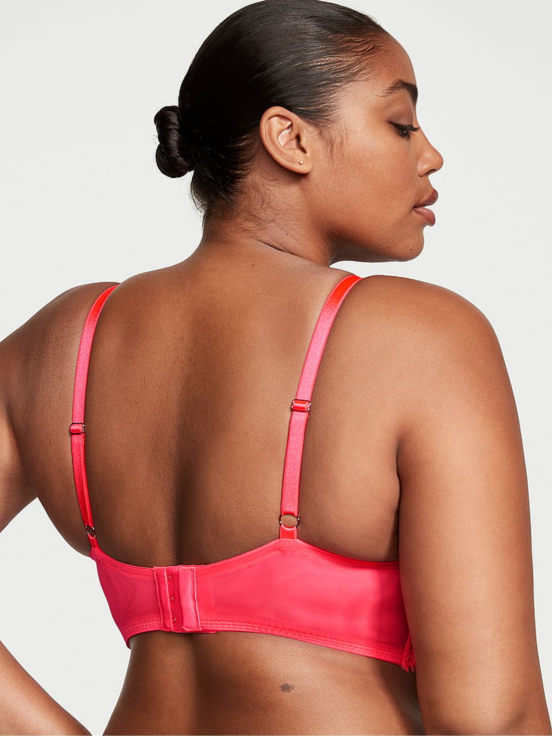 Hottie Pink Lace Lightly Lined Demi Bra - Image 2 of 3