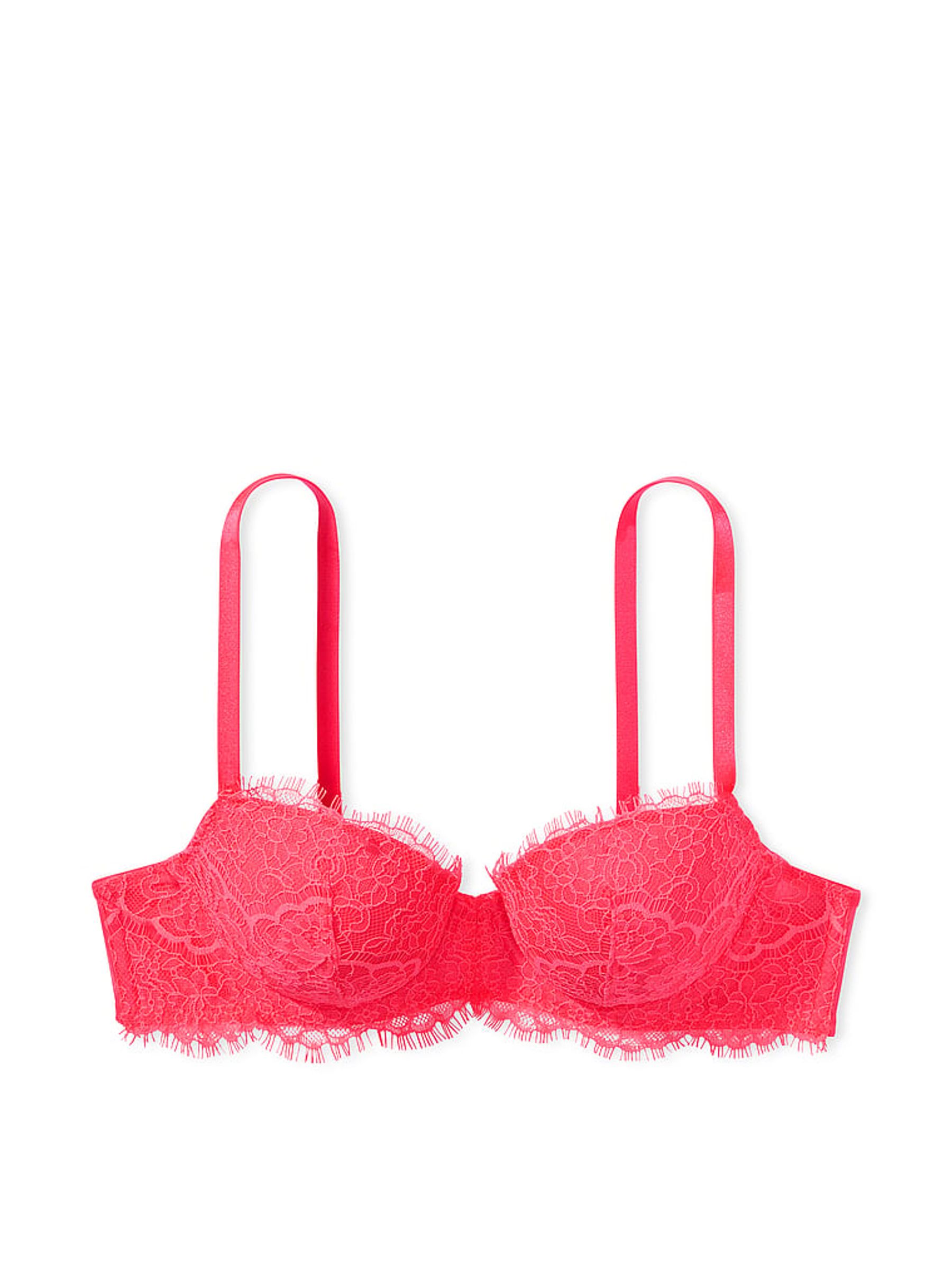 Hottie Pink Lace Lightly Lined Demi Bra - Image 3 of 3