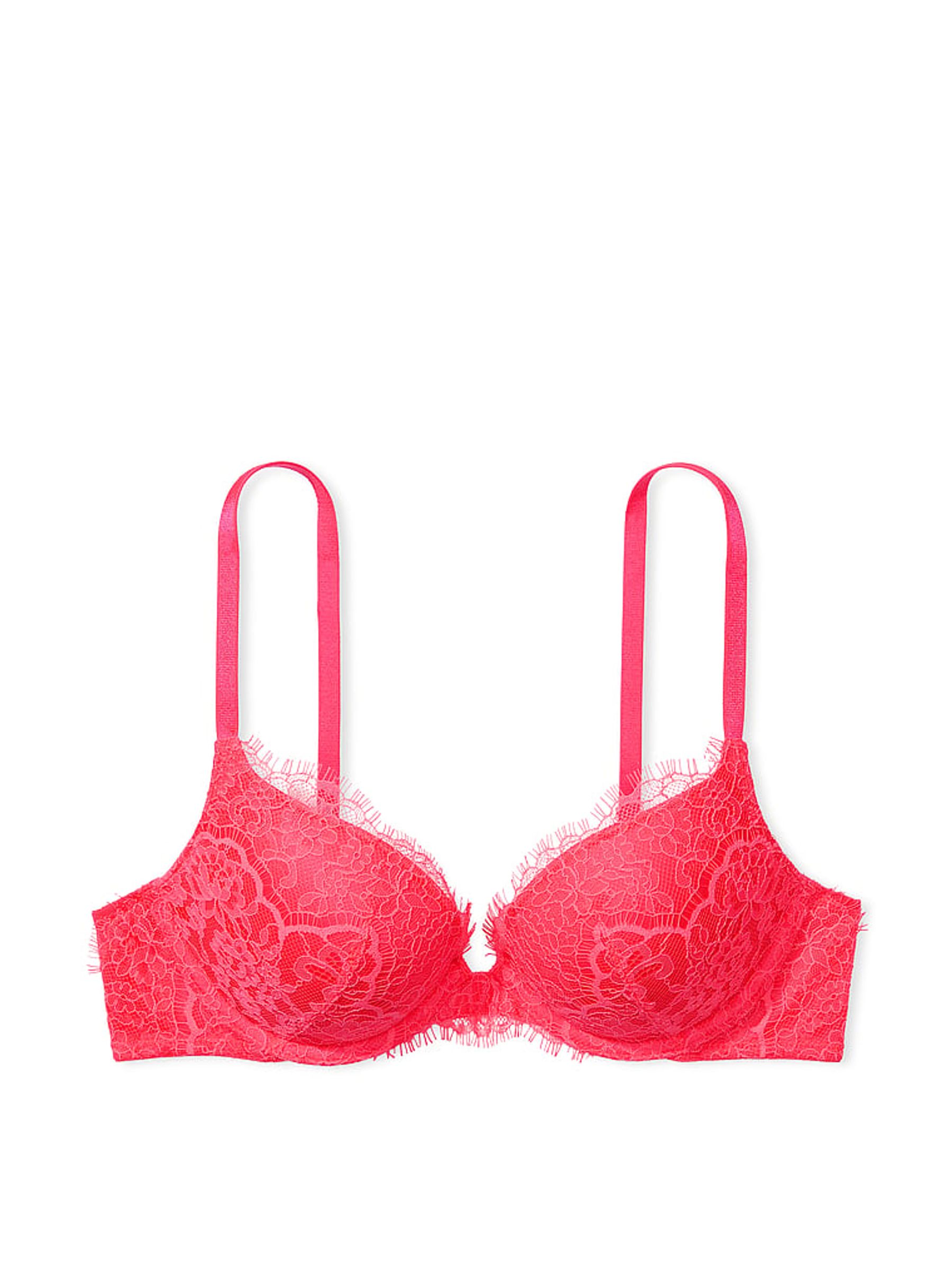 Hottie Pink Lace Push Up Bra - Image 3 of 3