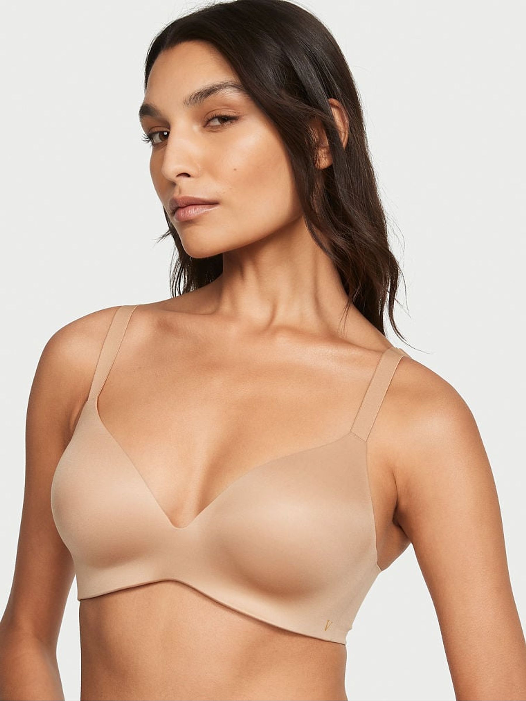 Praline Nude Lightly Lined Plunge Non Wired Bra - Image 1 of 3