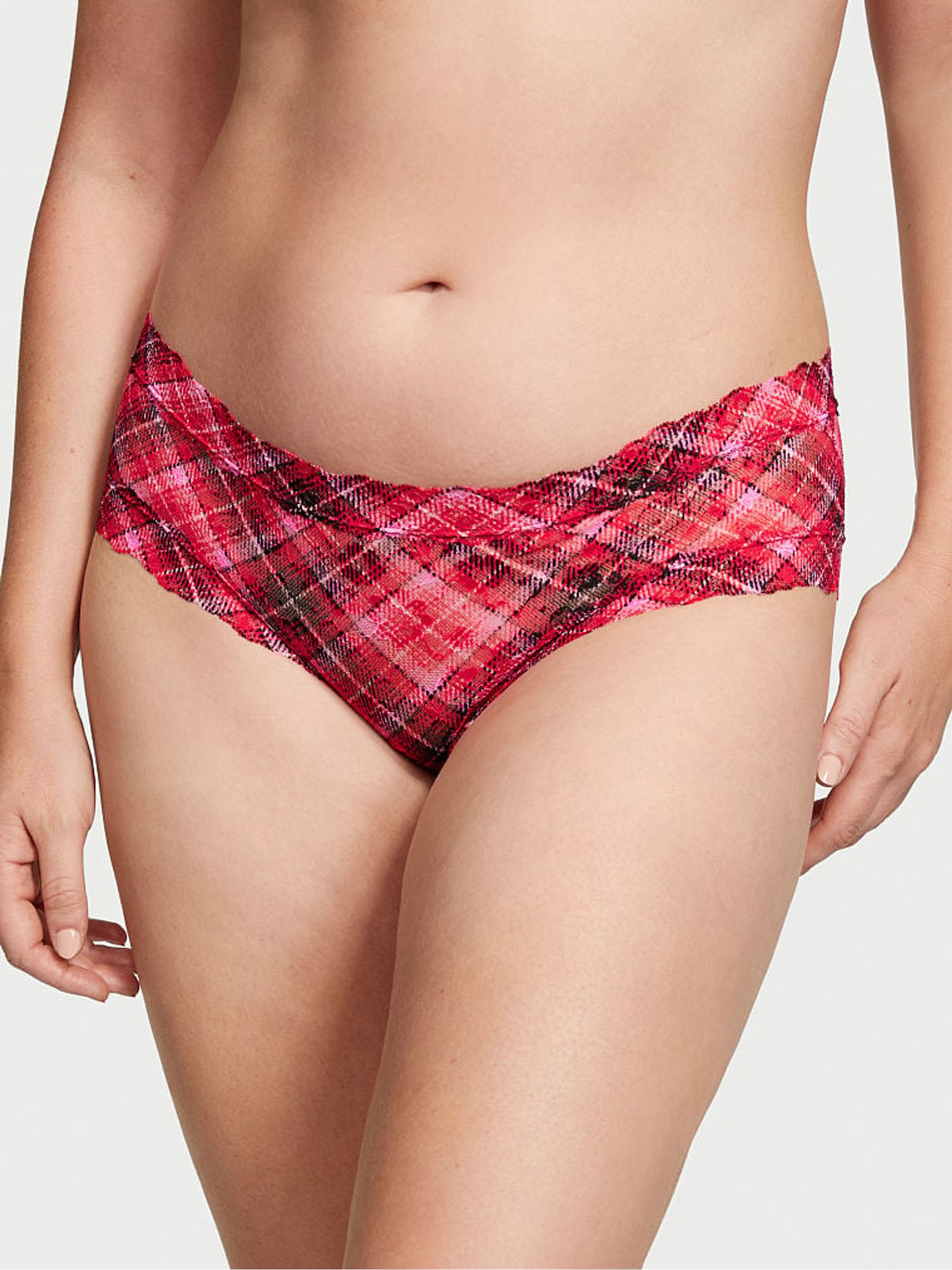 Lipstick Red Chic Tartan Lacie Cheeky Knickers - Image 1 of 3