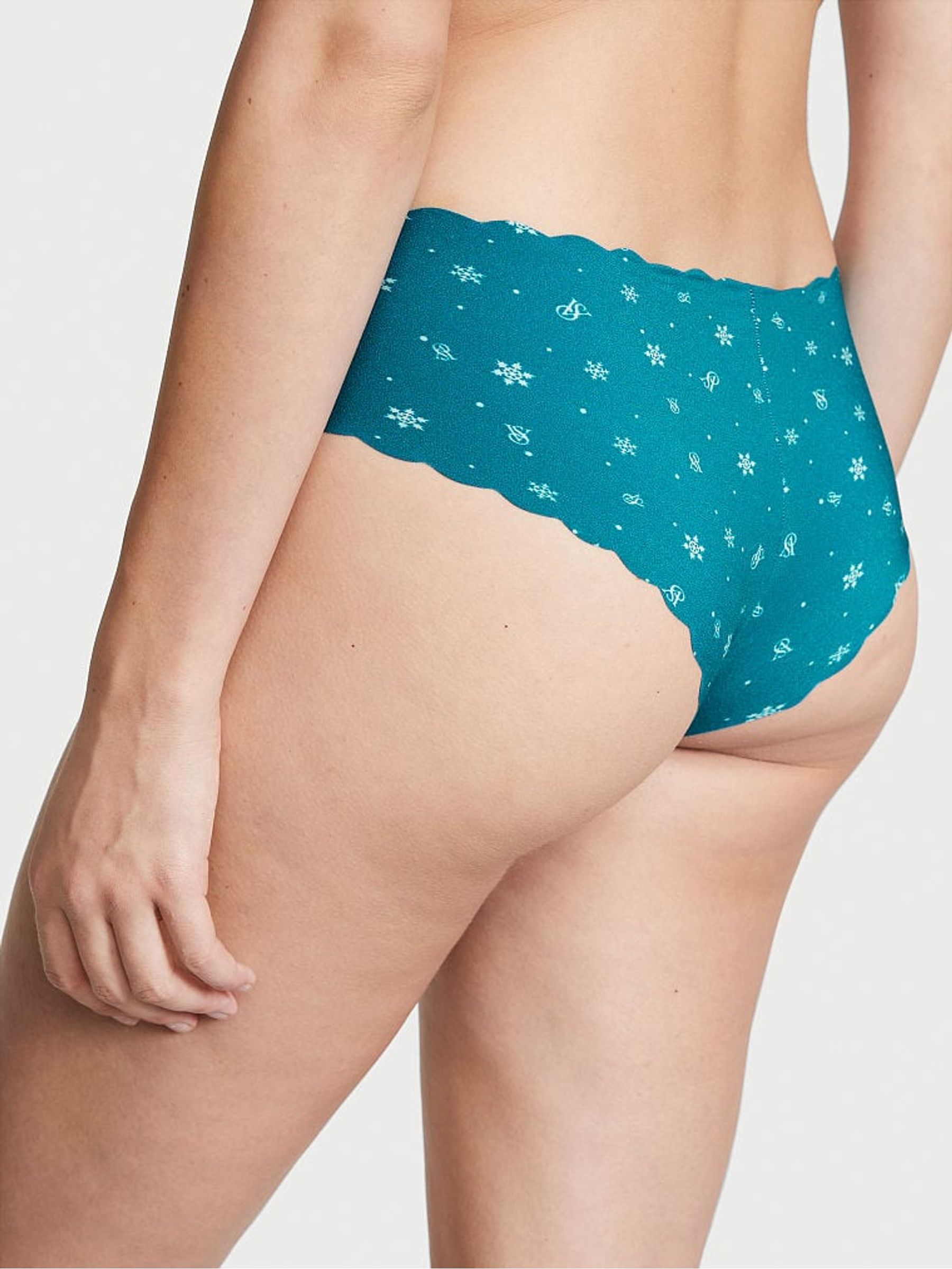 Evening Tide Blue Mini Snowflakes Smooth Cheeky Knickers - Image 2 of 3