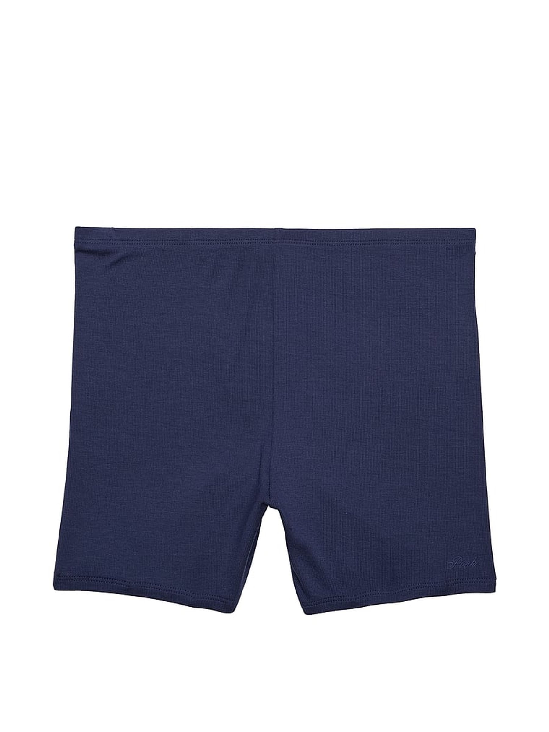 Midnight Navy Blue Modal Ribbed Pyjama Shorts - Image 4 of 4