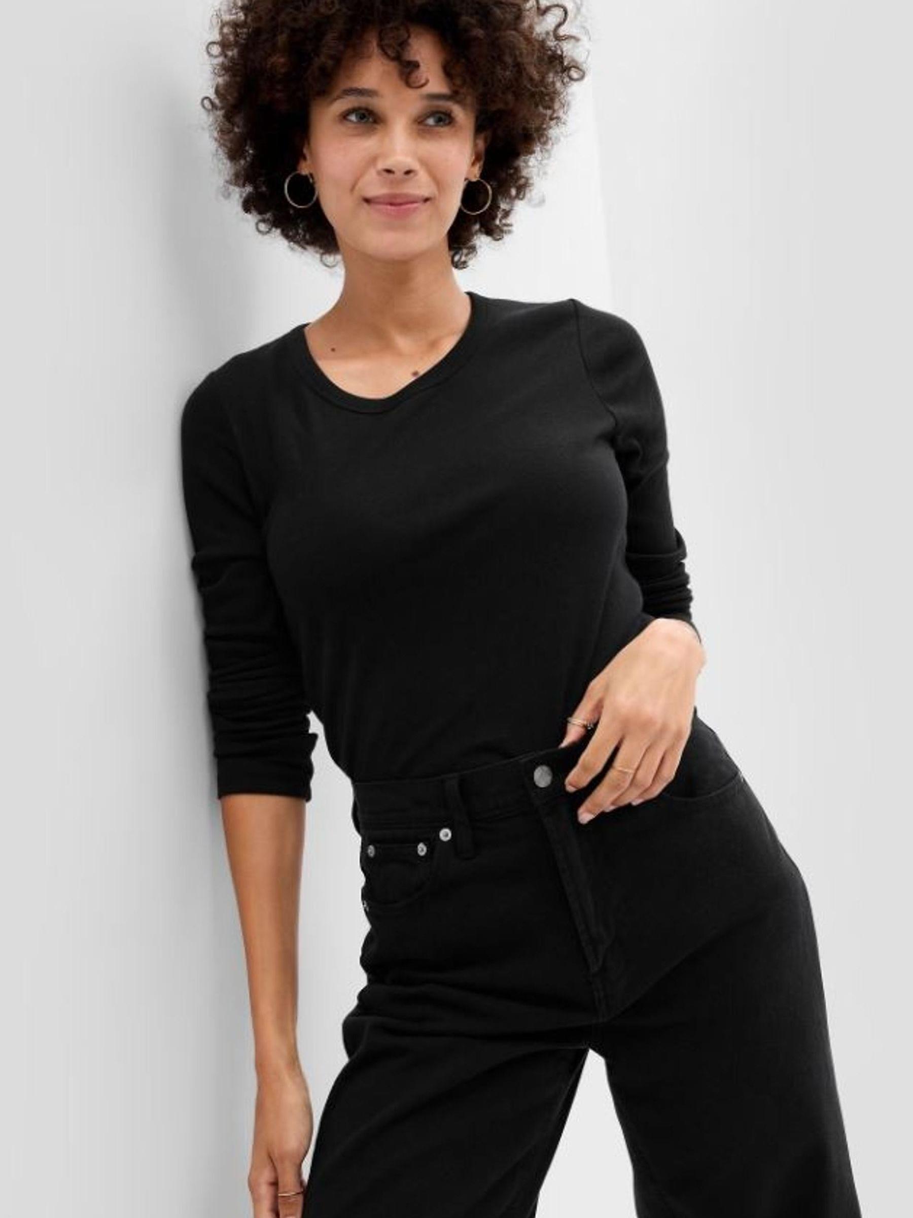 Black Favourite Crewneck Long Sleeve T-Shirt - Image 1 of 2