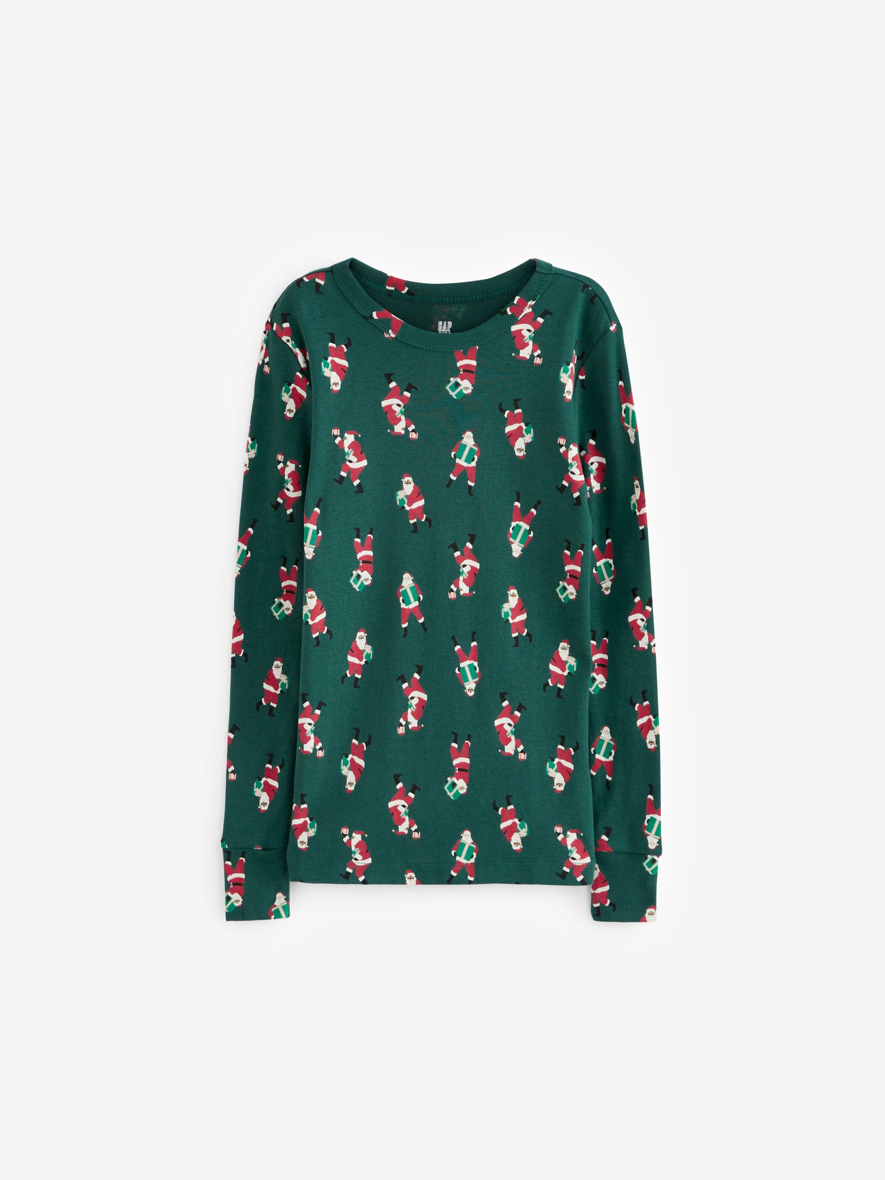 Green Santa Family Christmas Kids Pyjamas - Image 3 of 5