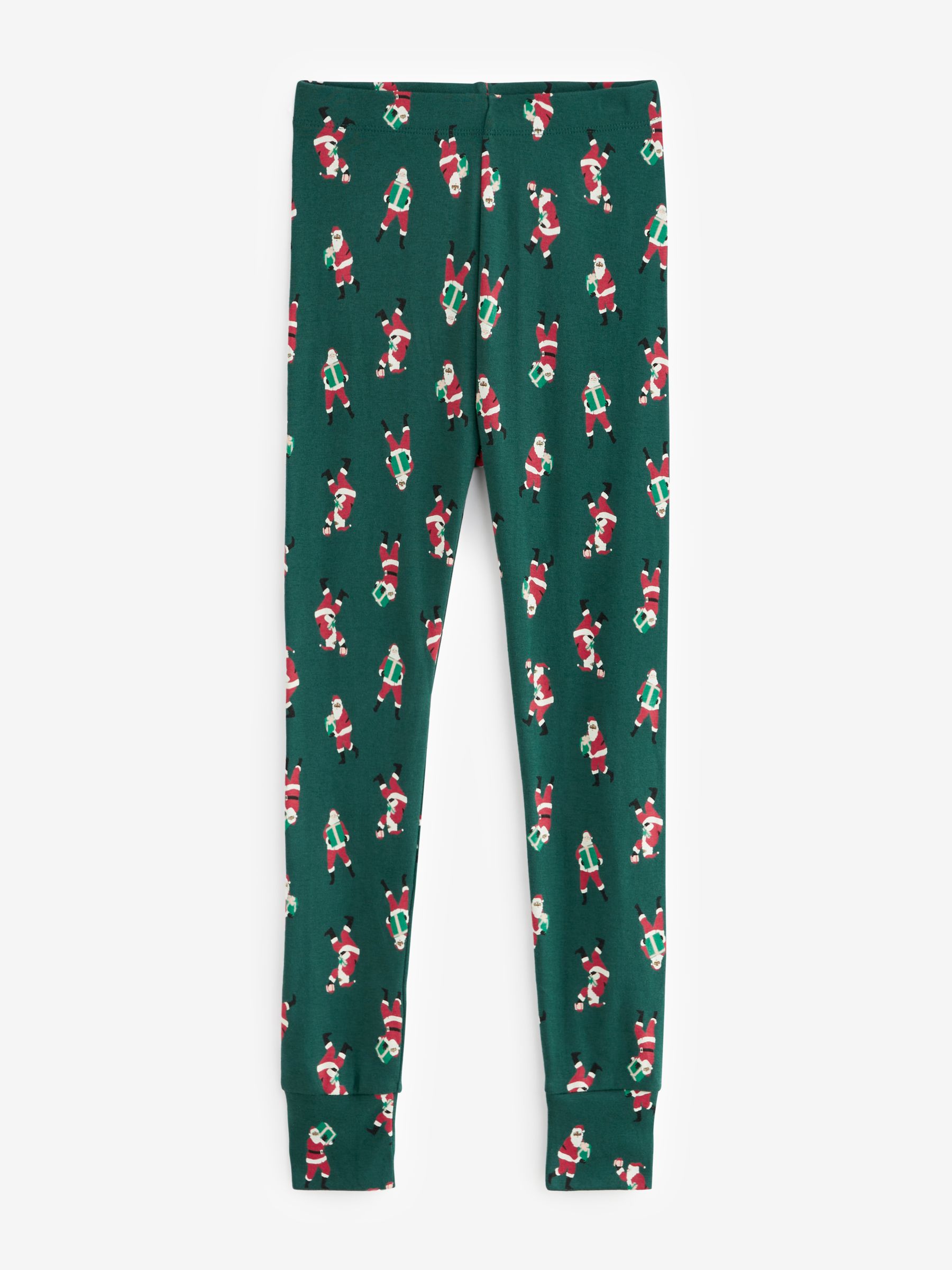 Green Santa Family Christmas Kids Pyjamas - Image 4 of 5