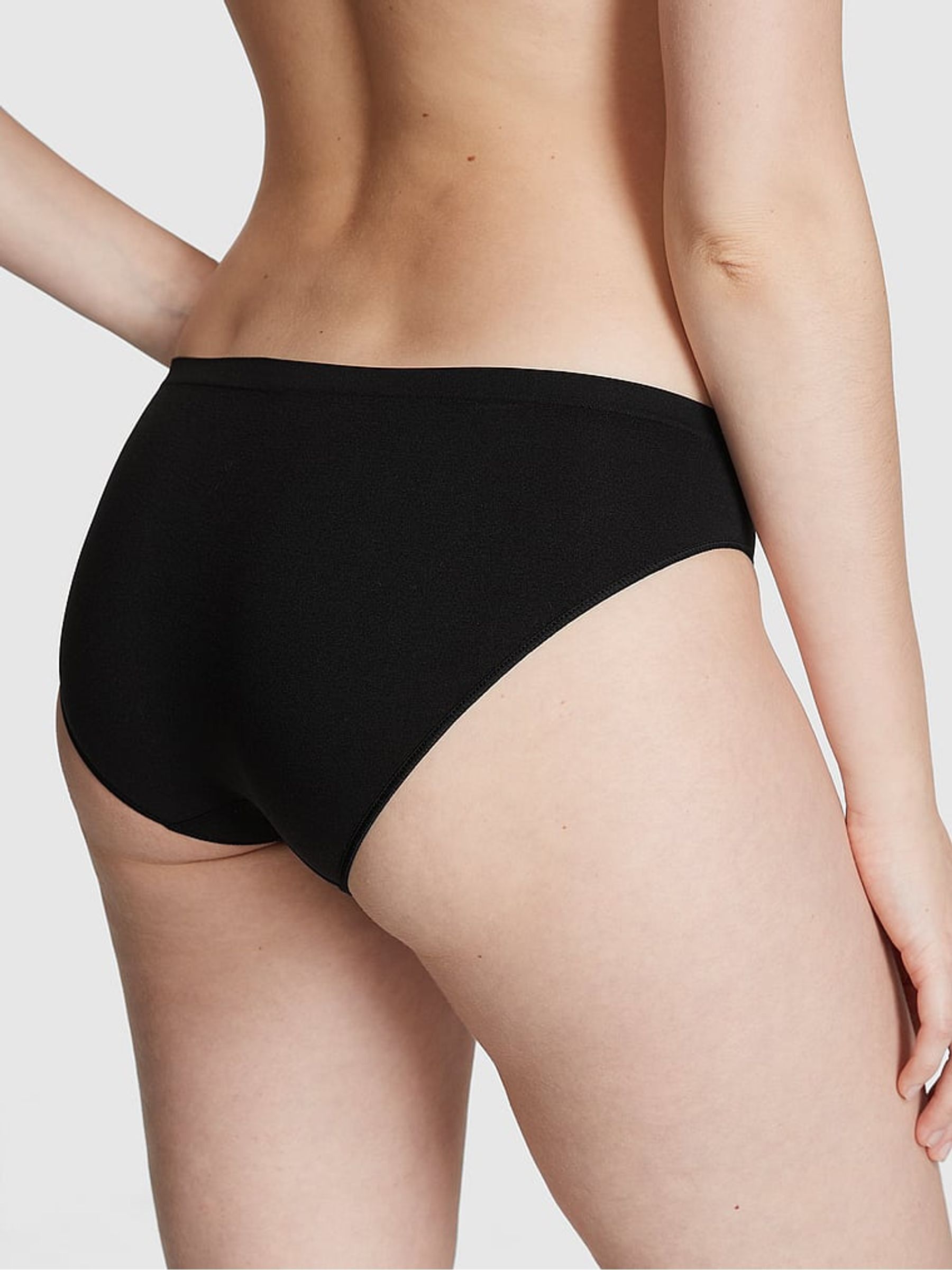 Pure Black Seamless Bikini Knickers - Image 2 of 3
