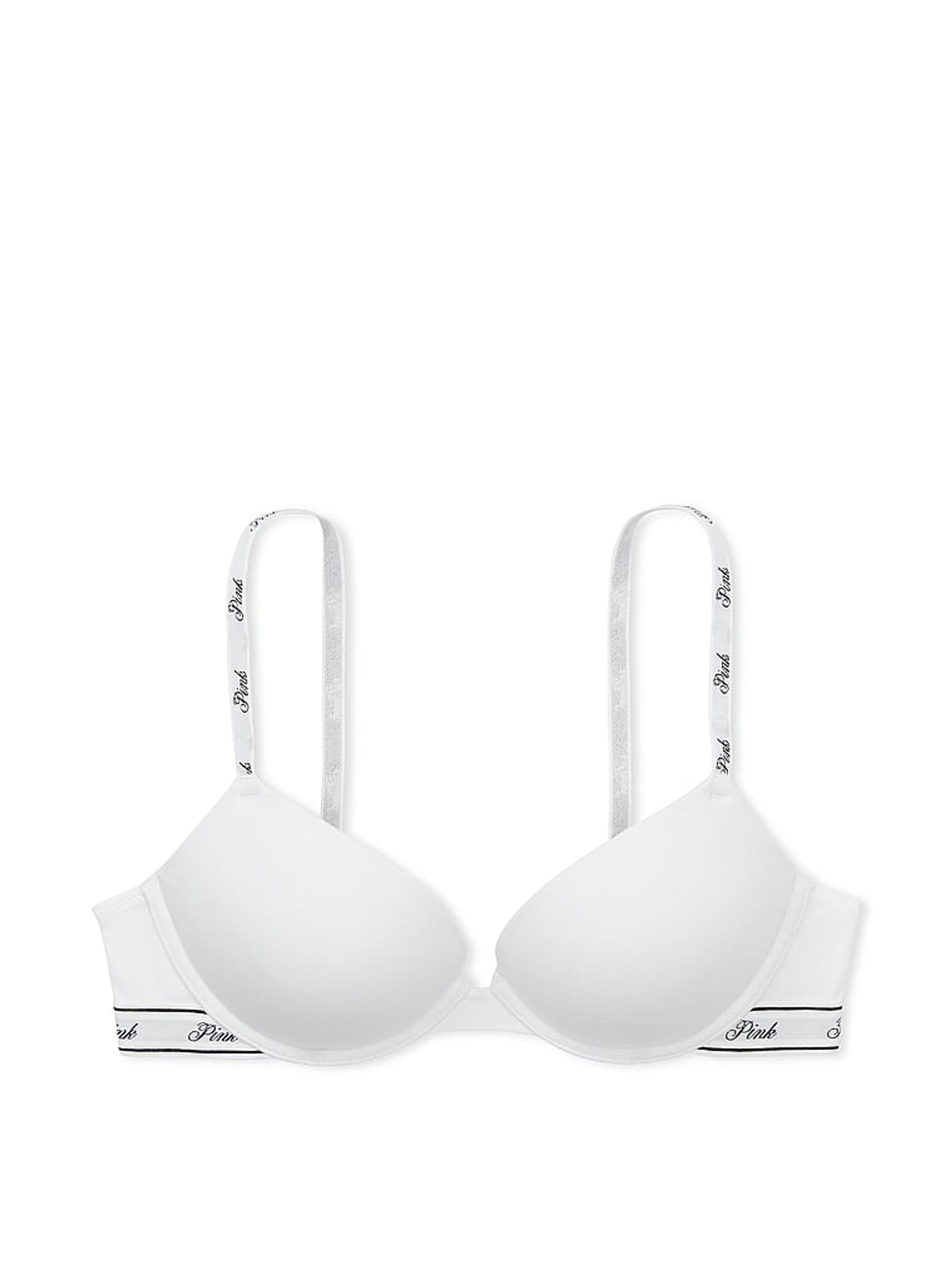 White Super Push Up Cotton Logo Bra - Image 3 of 3