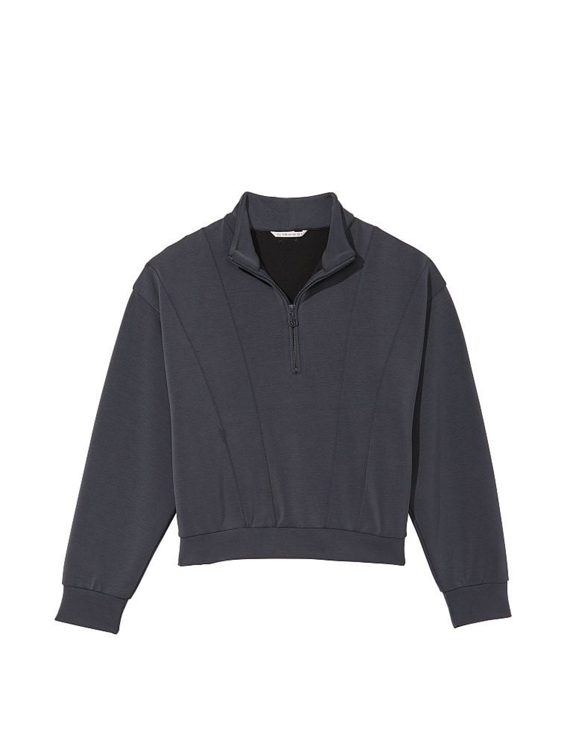Pure Black Modal Half Zip Sweatshirt - Image 3 of 3