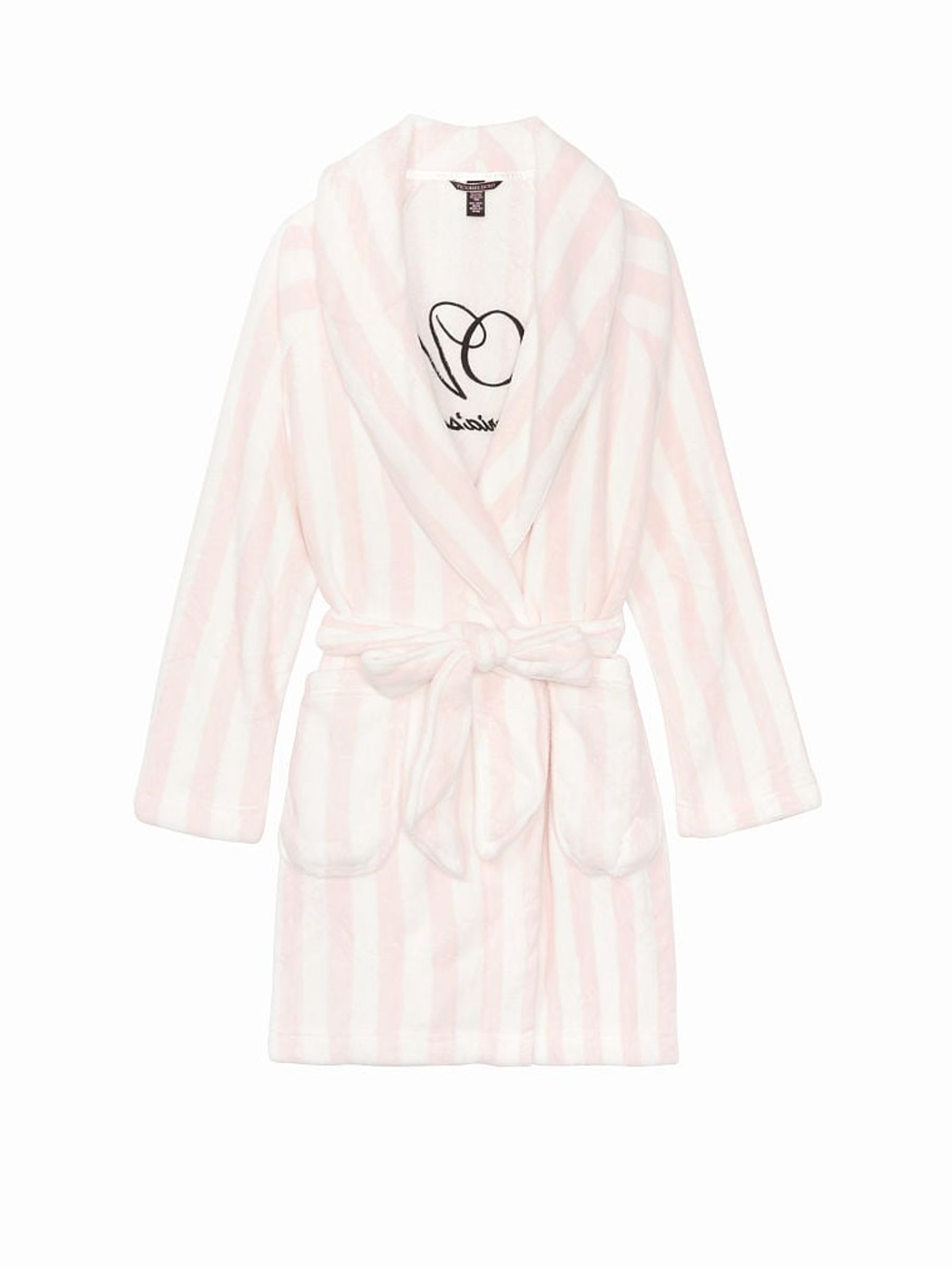 Pink Iconic Stripe Cosy Short Dressing Gown - Image 1 of 1