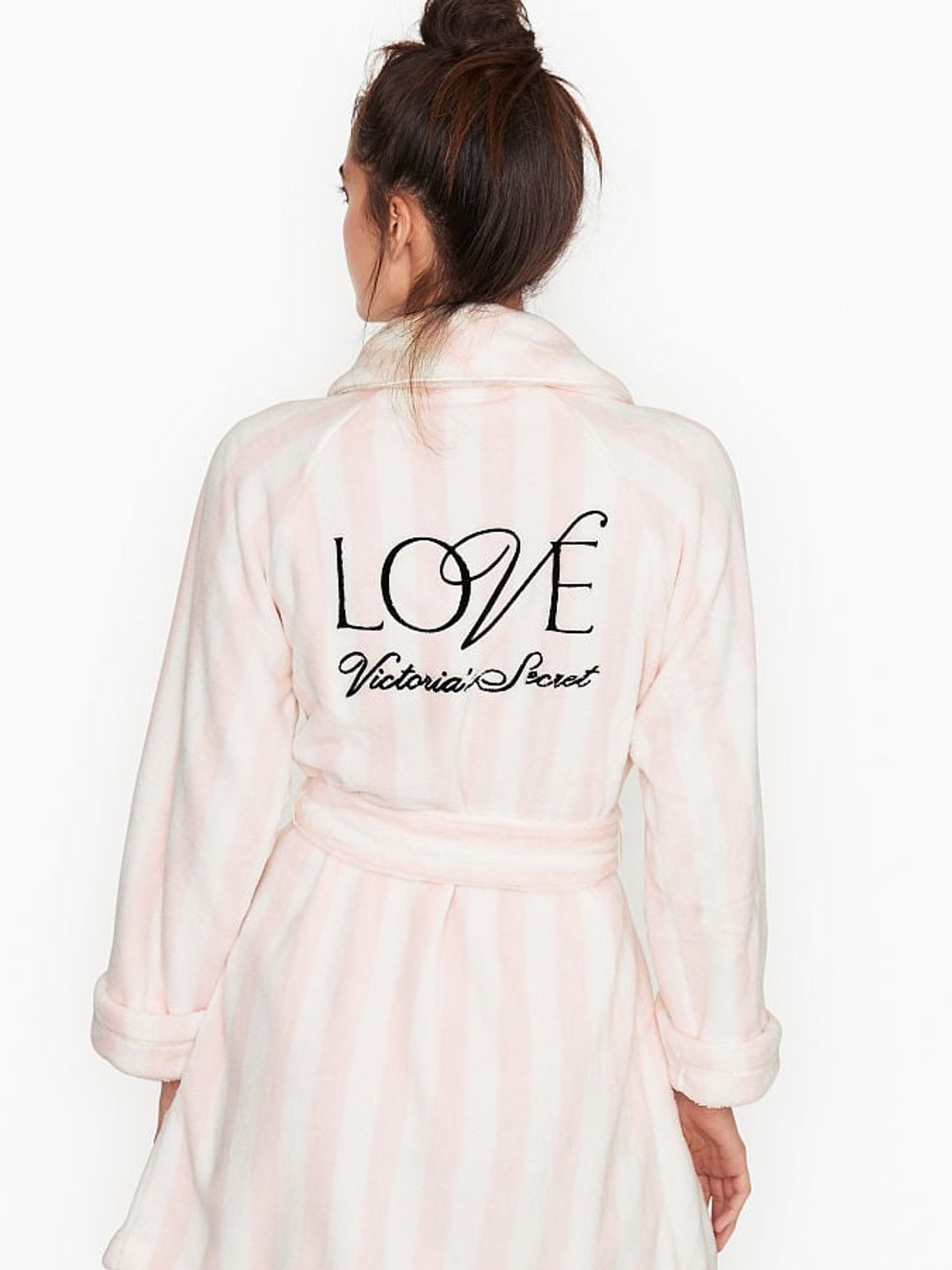 Pink Iconic Stripe Cosy Short Dressing Gown - Image 2 of 2