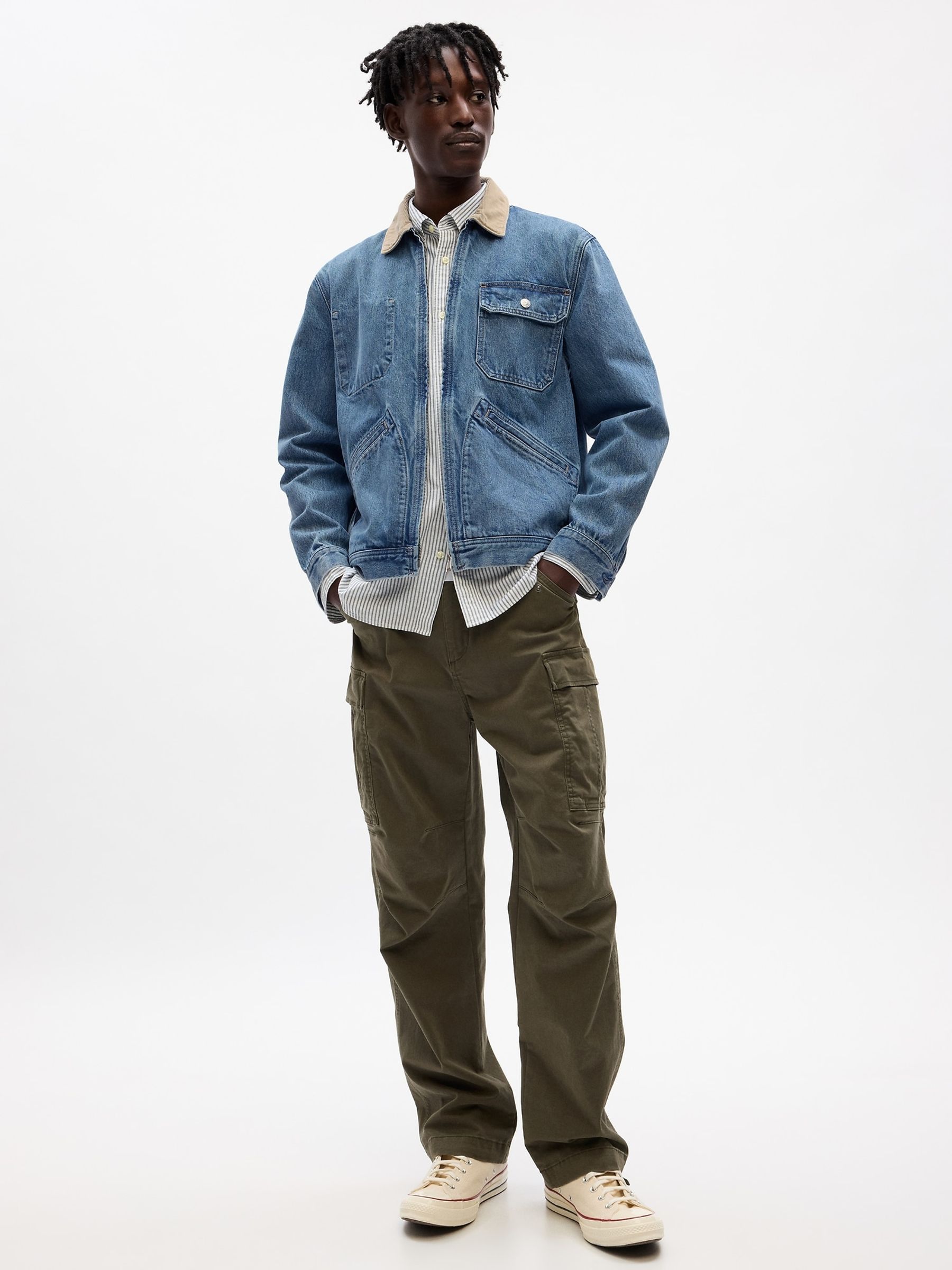 Blue Unisex Sean Wotherspoon Washwell Denim Chore Jacket - Image 1 of 4