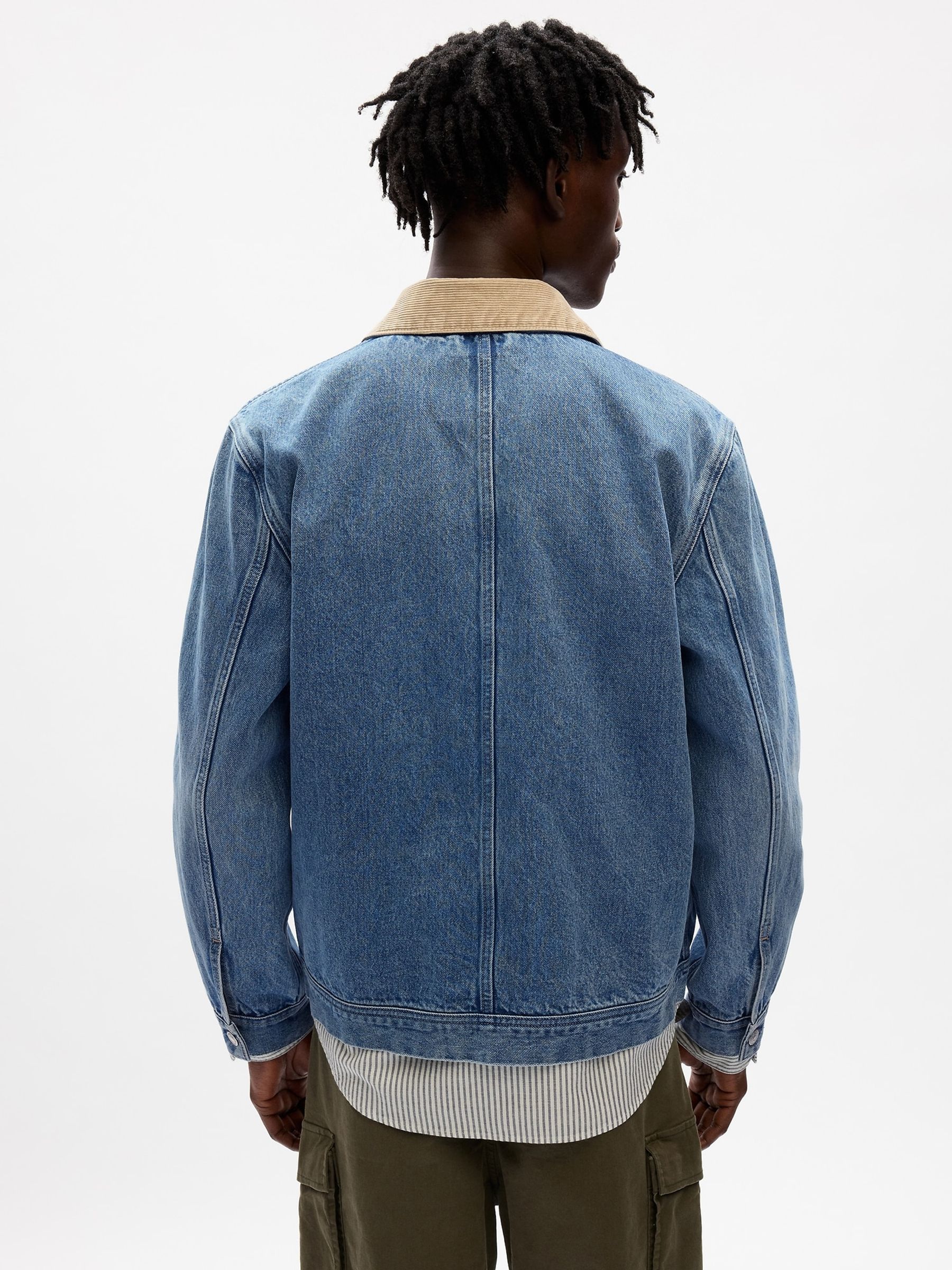 Blue Unisex Sean Wotherspoon Washwell Denim Chore Jacket - Image 2 of 4