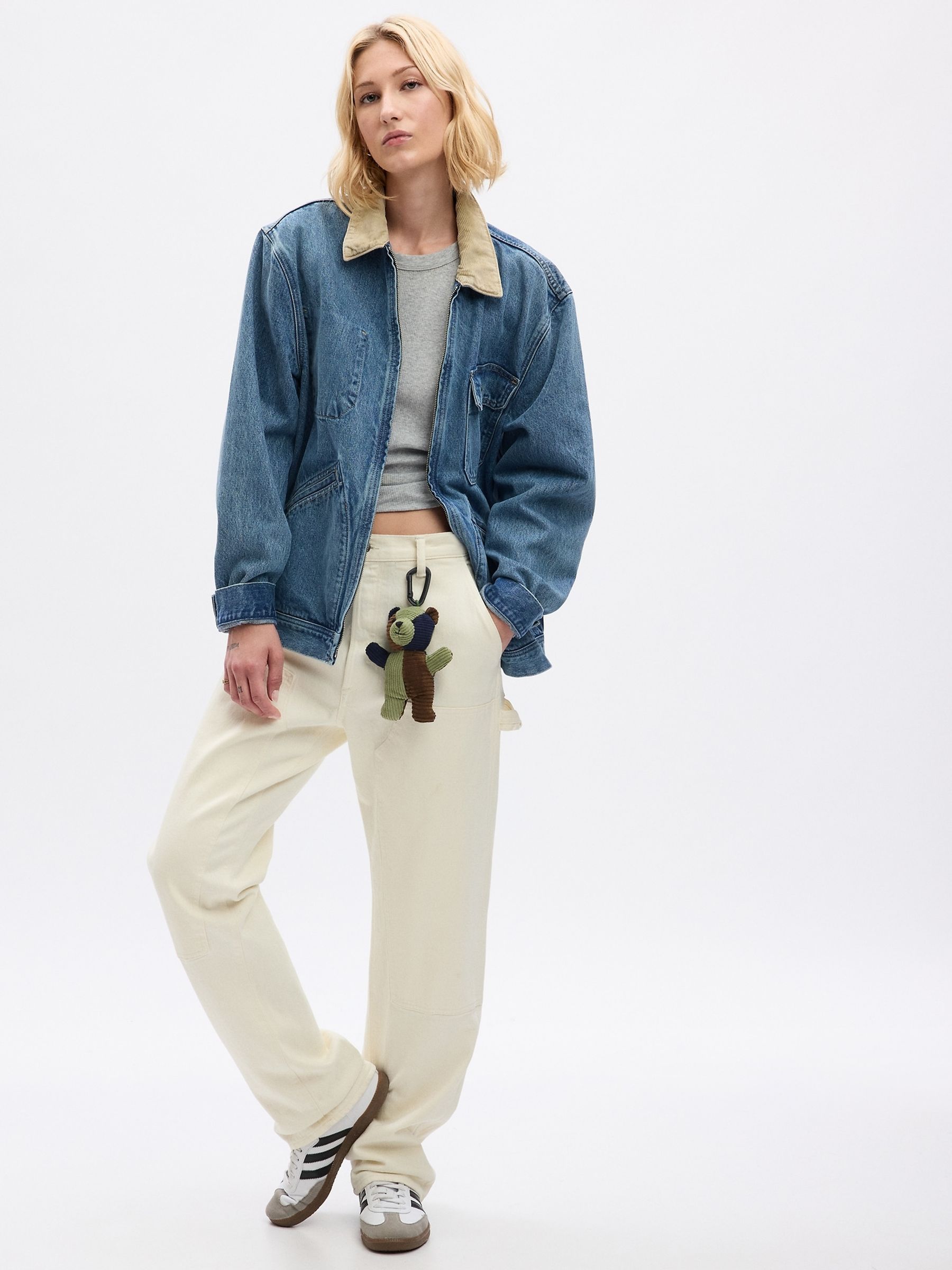 Blue Unisex Sean Wotherspoon Washwell Denim Chore Jacket - Image 3 of 4
