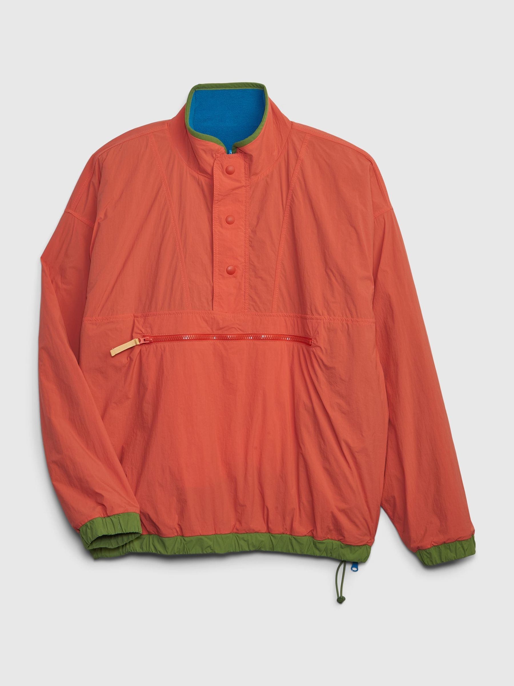 Blue & Orange Unisex Sean Wotherspoon Reversible Half-Zip Fleece