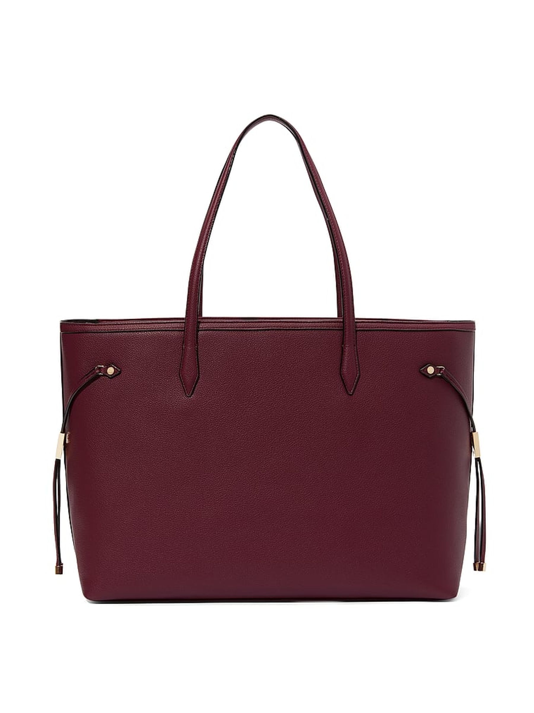 Bordeaux Red Patchwork Tote Bag - Image 2 of 3