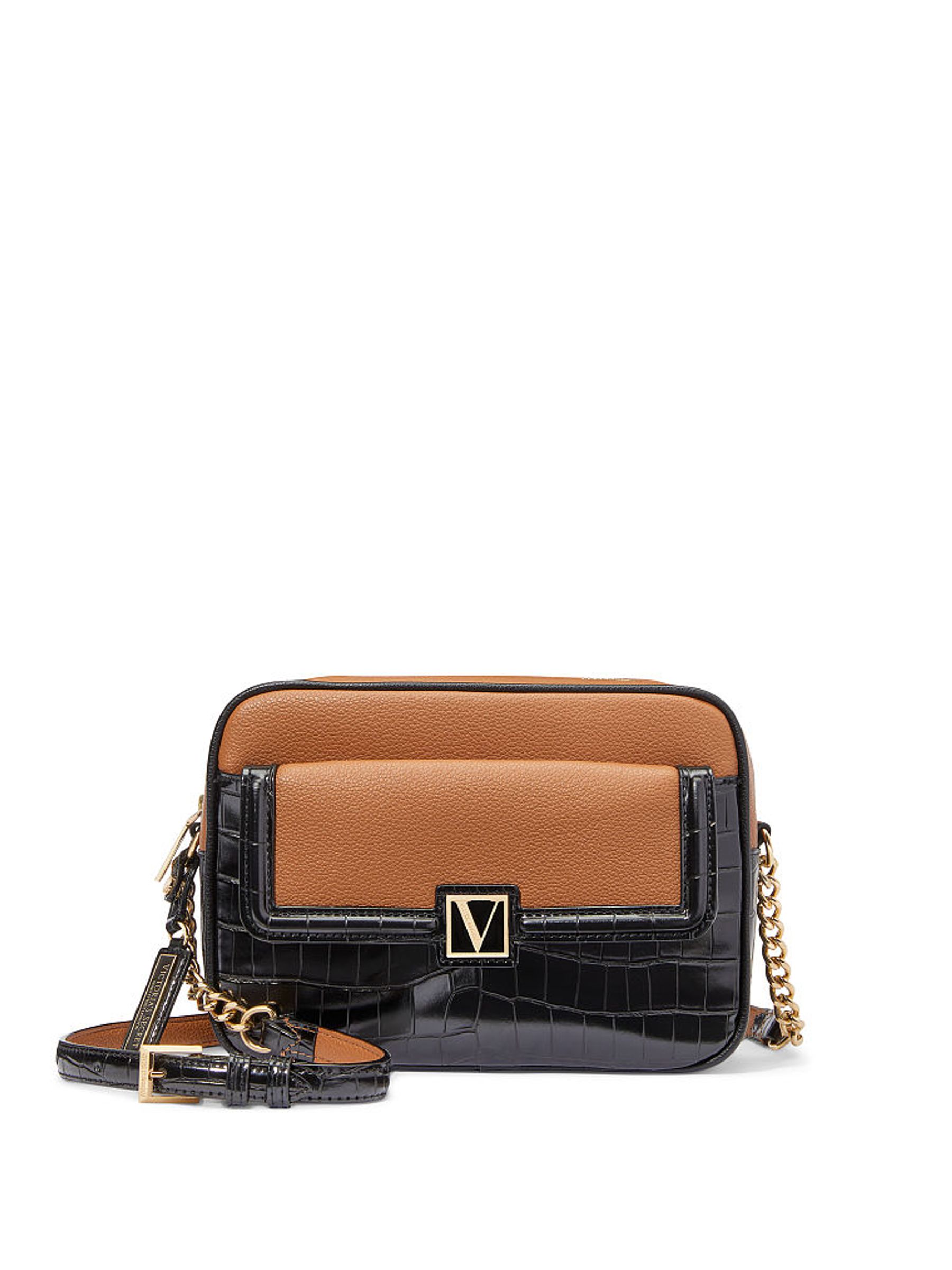 Croc Colourblock Black Crossbody Bag - Image 1 of 3