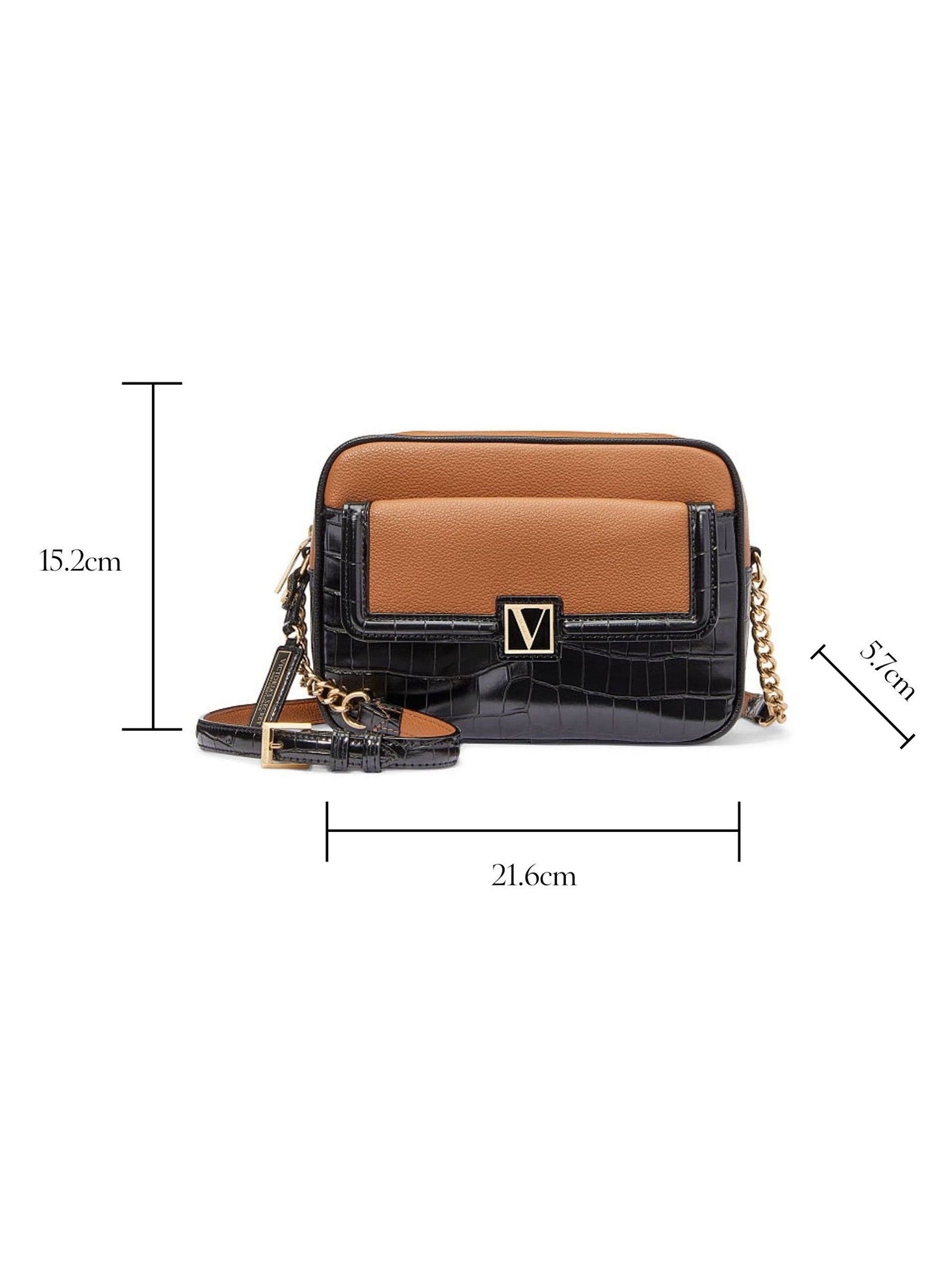 Croc Colourblock Black Crossbody Bag - Image 3 of 3