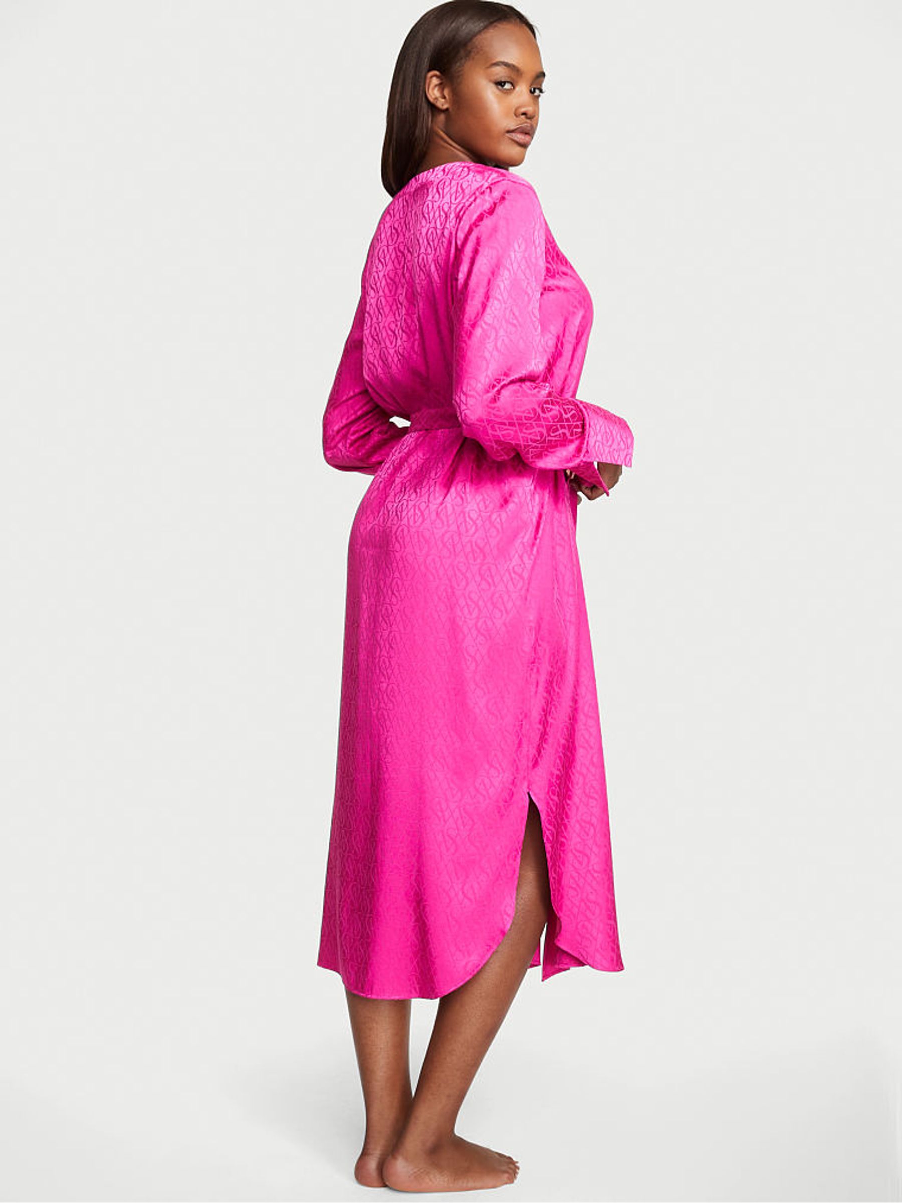 Fuchsia Frenzy Pink Logo Icon Maxi Robe - Image 2 of 2