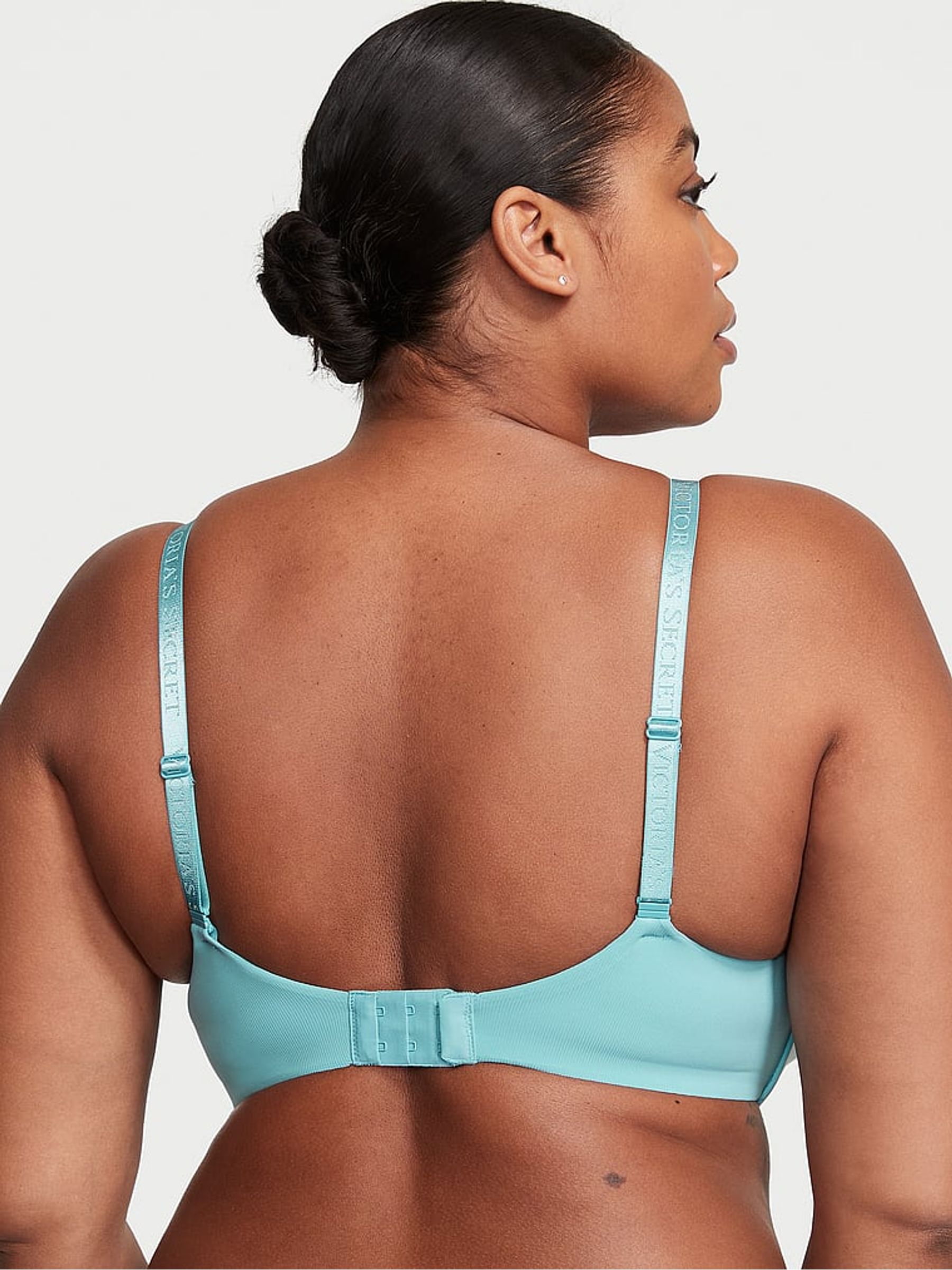 Fountain Blue Rib Non Wired Lightly Lined Bra - Image 2 of 3