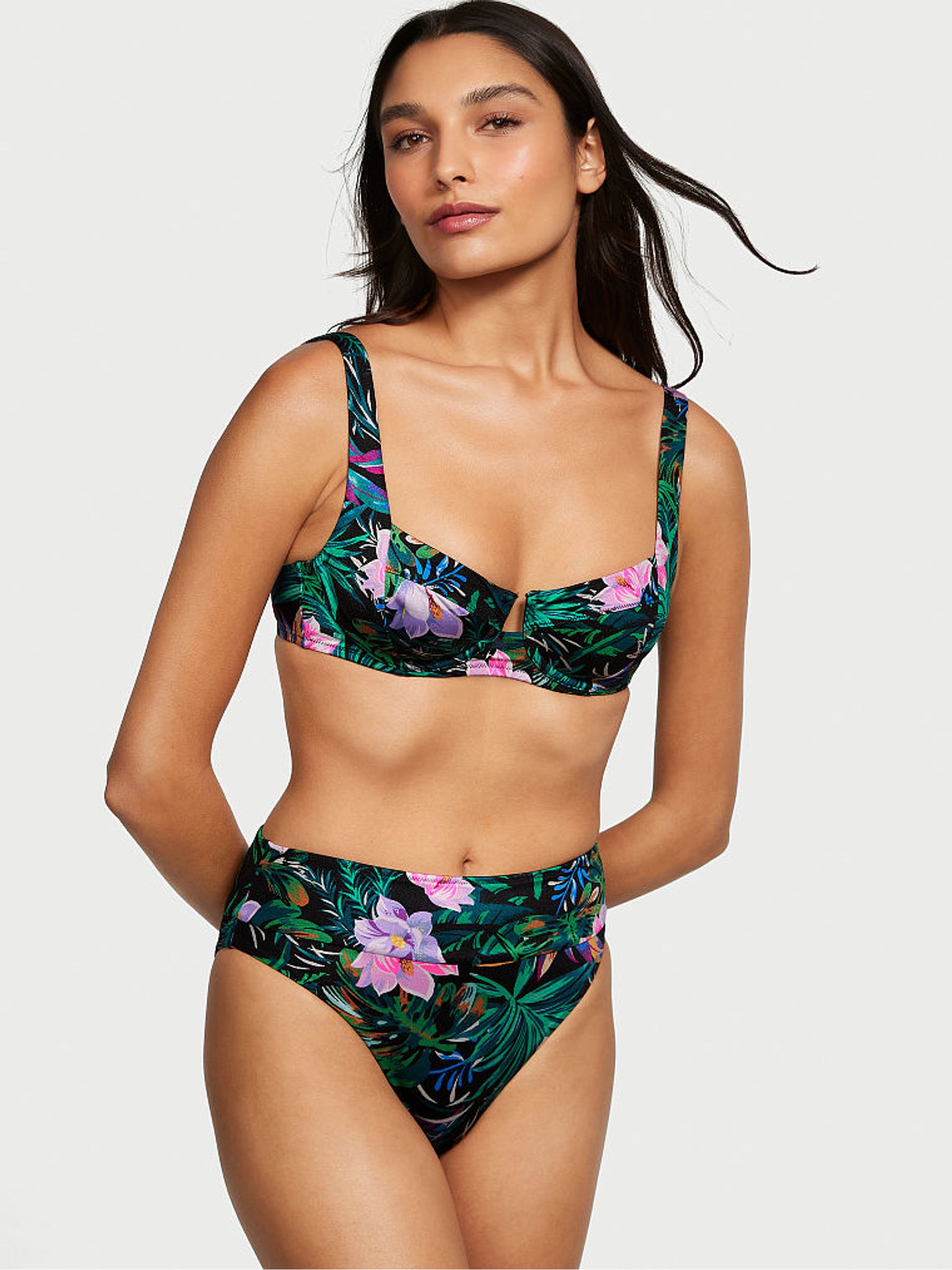 Black Palm Non Padded Swim Bikini Top - Image 1 of 3