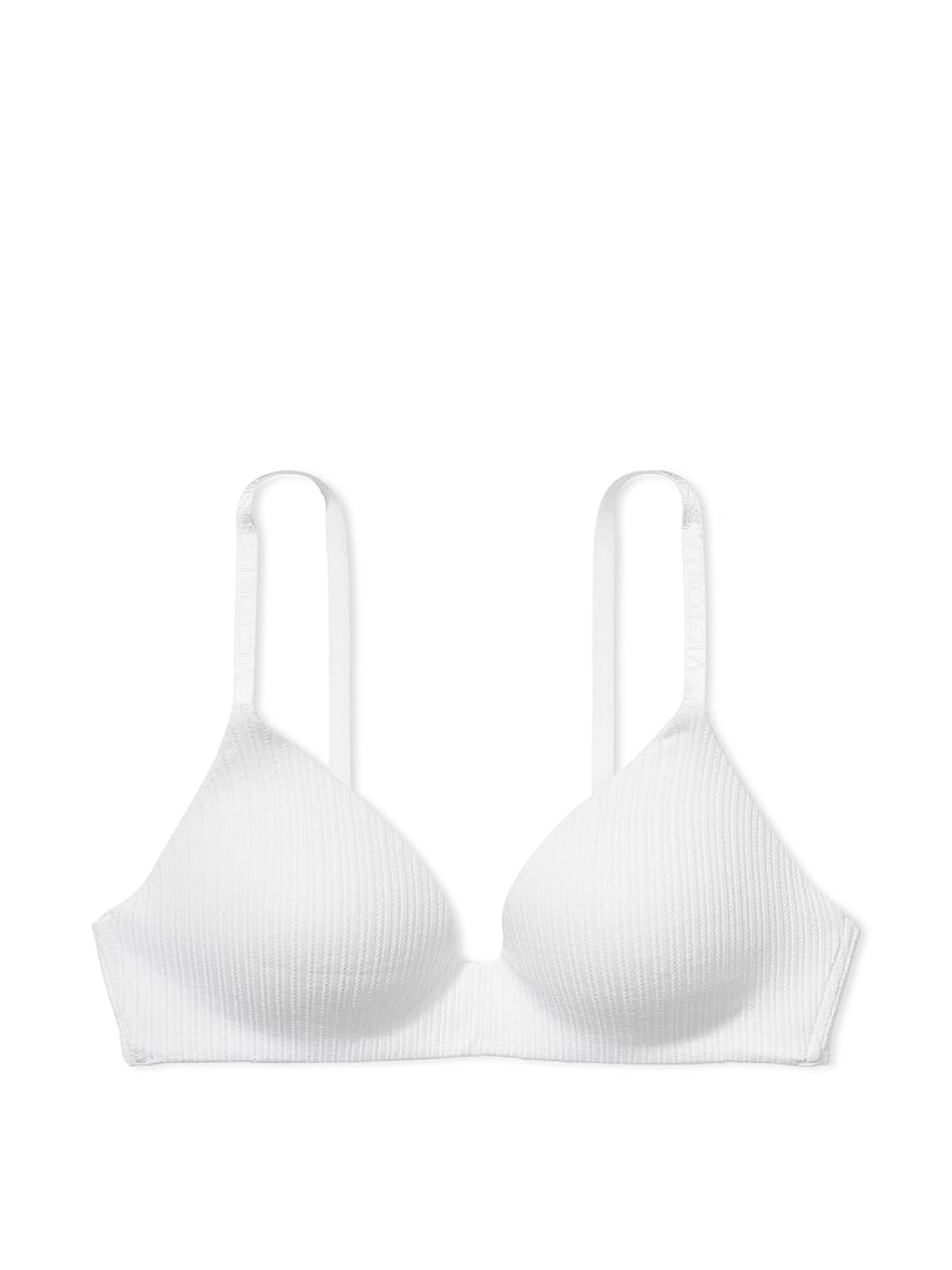 White Ribbed Non Wired Lightly Lined Bra - Image 3 of 3